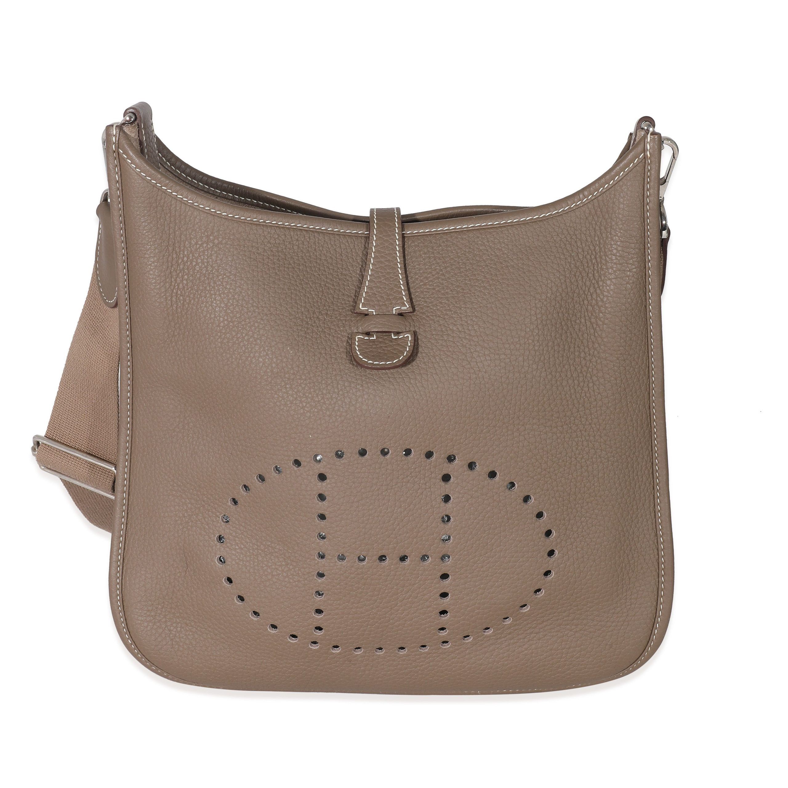 image of Hermes Clemence Etoupe Evelyne Iii Pm in Brown, Women's