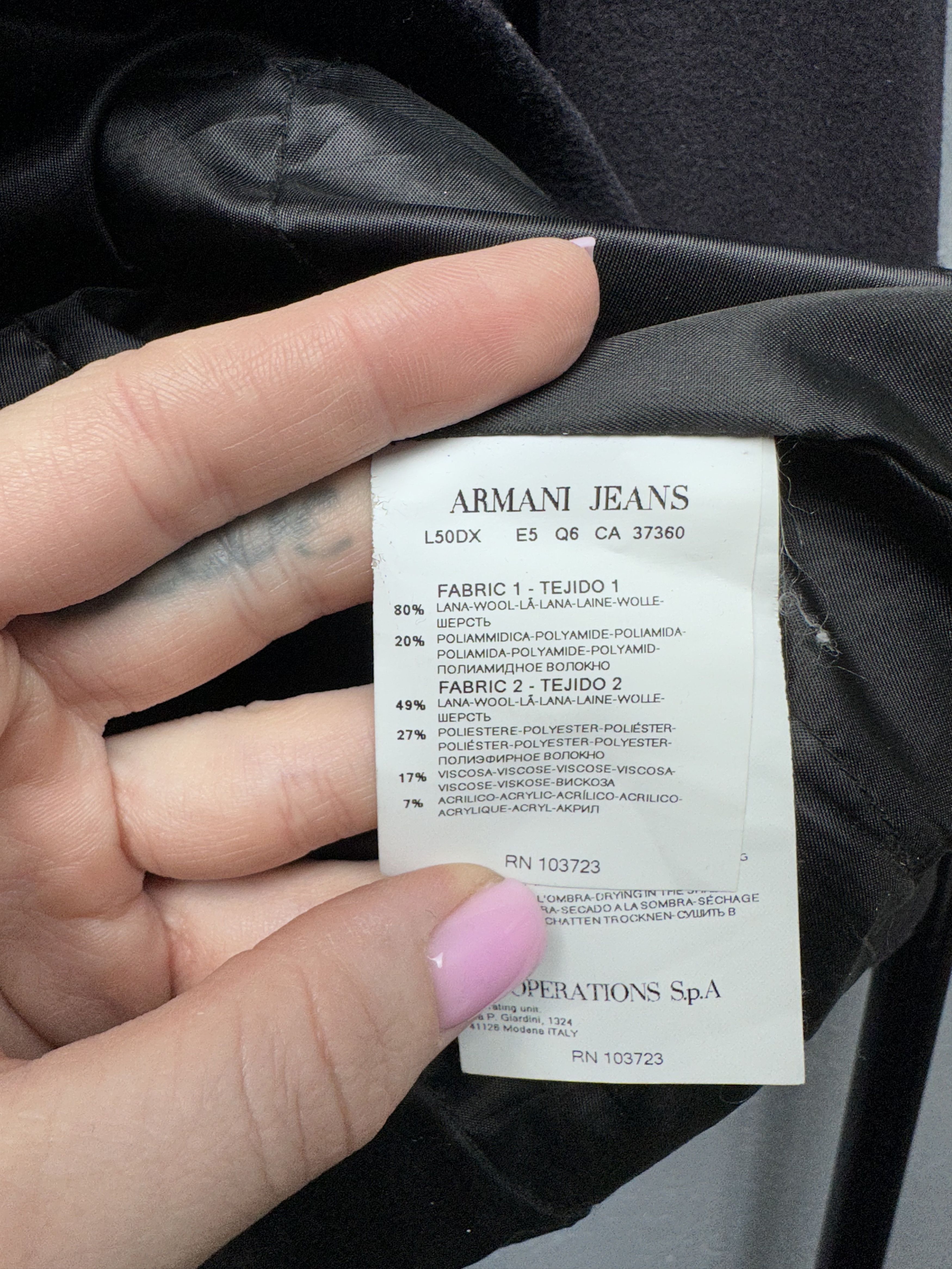 Armani Armani Jeans Vintage Mens Wool Coat Jacket Size US M / EU 48-50 / 2 - 7 Thumbnail