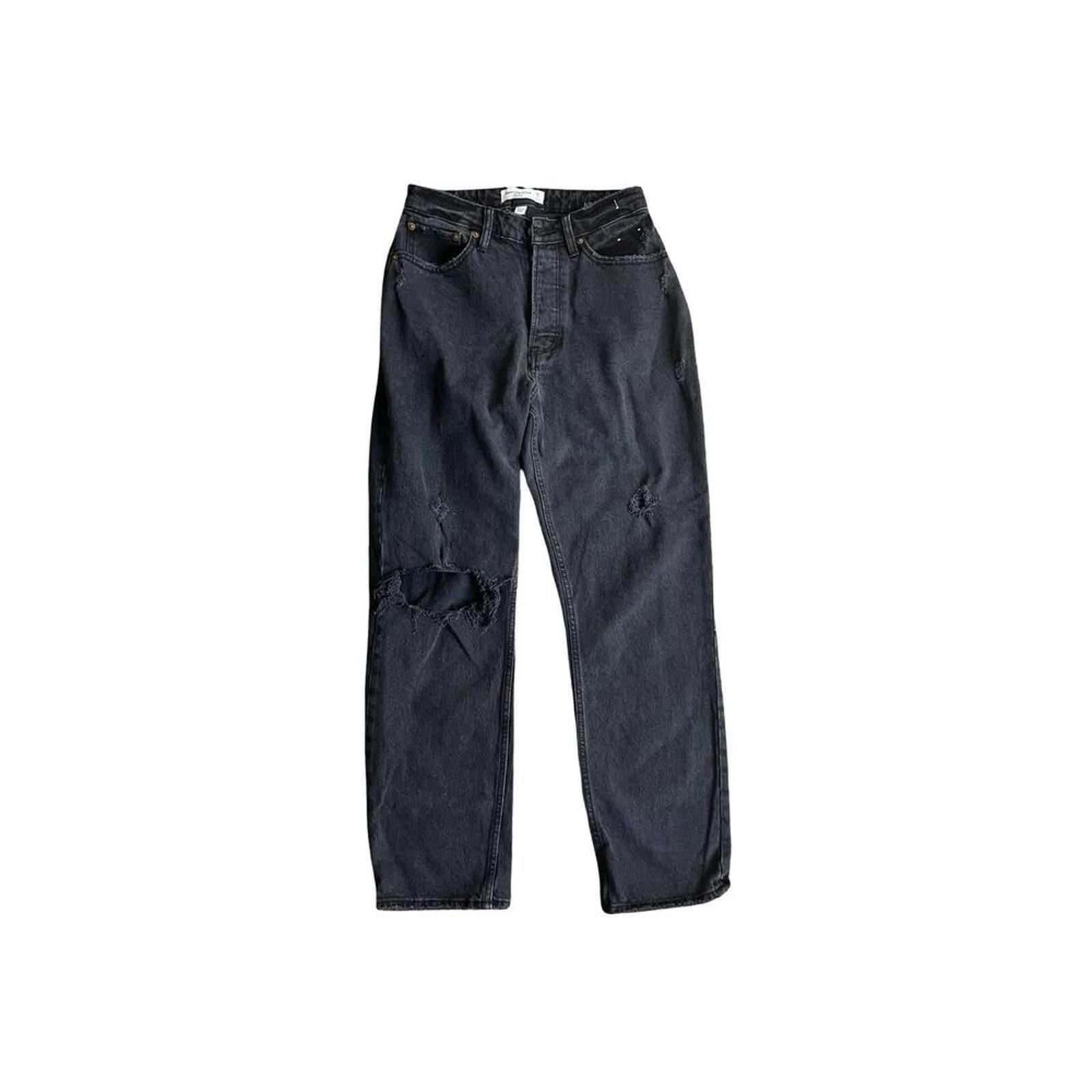 Abercrombie & Fitch Abercombie Women's Ripped Black Jeans Size 26" / US 2 / IT 38 - 2 Thumbnail