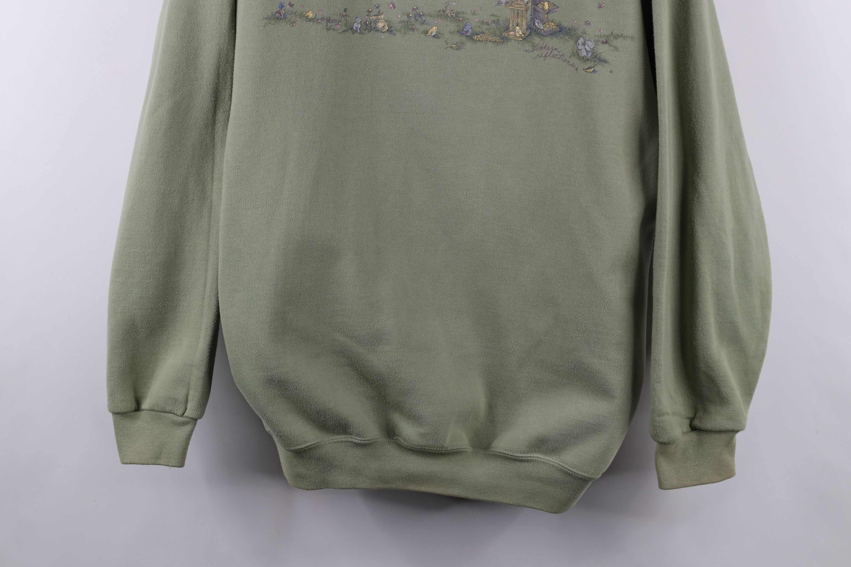 Vintage Vintage 90s Streetwear Bird Butterfly Crewneck Sweatshirt Size XXL / US 16-18 / IT 52-54 - 3 Thumbnail