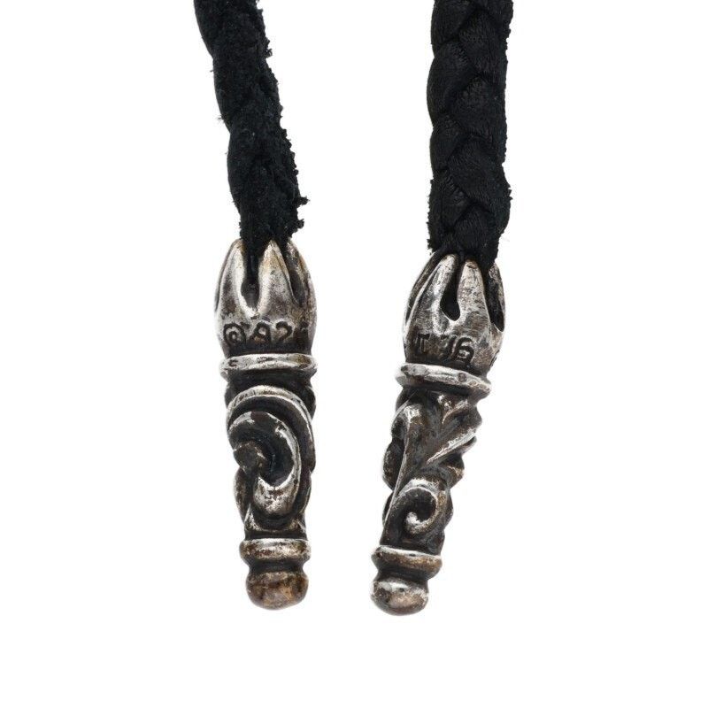 Chrome Hearts Chrome Hearts Leather Braided Silver Necklace Size ONE SIZE - 4 Thumbnail