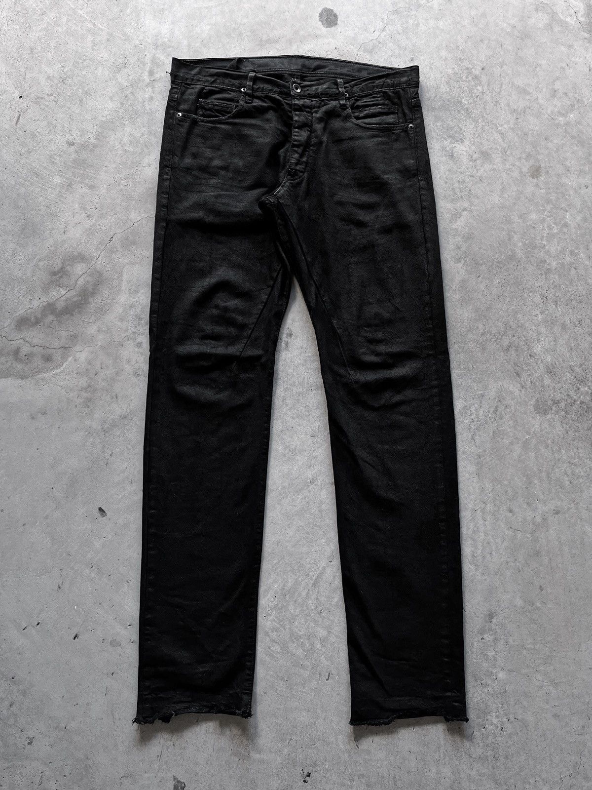 image of Rick Owens Fw13 "plinth" Denim in Black, Men's (Size 36)