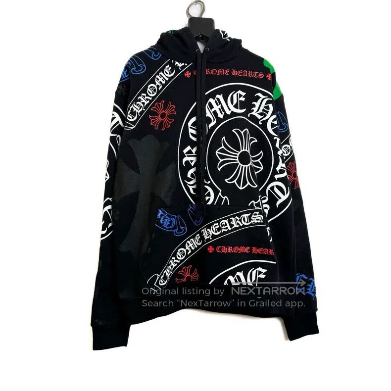 Chrome Hearts CHROME HEARTS Size S Black graffiti hoodie Size US S / EU 44-46 / 1 - 1 Thumbnail