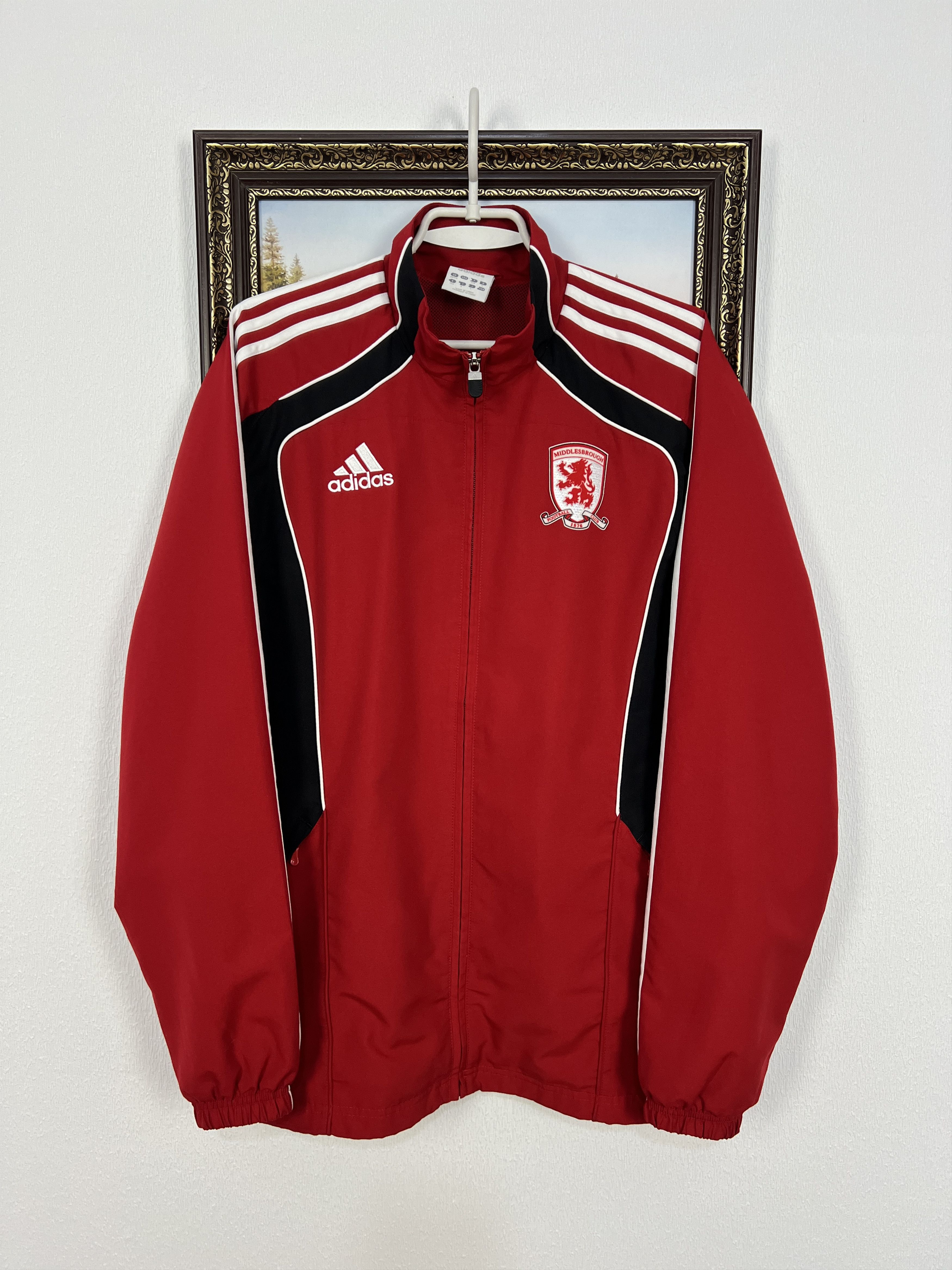 Adidas Vintage Adidas Middlesbrough Football Jacket Soccer Red Size US M / EU 48-50 / 2 - 1 Thumbnail