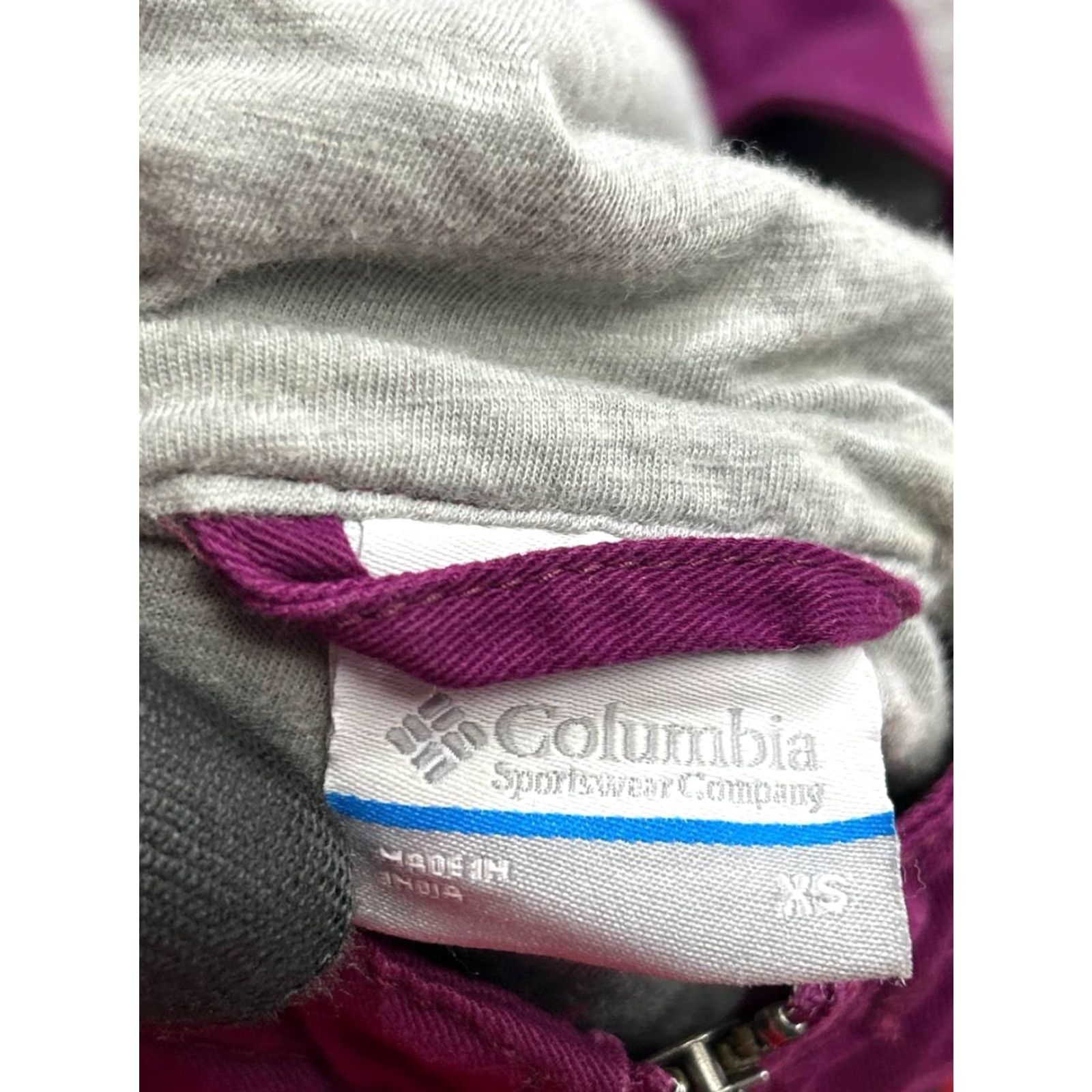 Logo 7 Columbia Womens Jacket Short Regular Zip Hooded Full Zip Purple Cotton Logo City Outdoor Fall Spring Winter Jacket Womens XS Size XS / US 0-2 / IT 36-38 - 6 Thumbnail