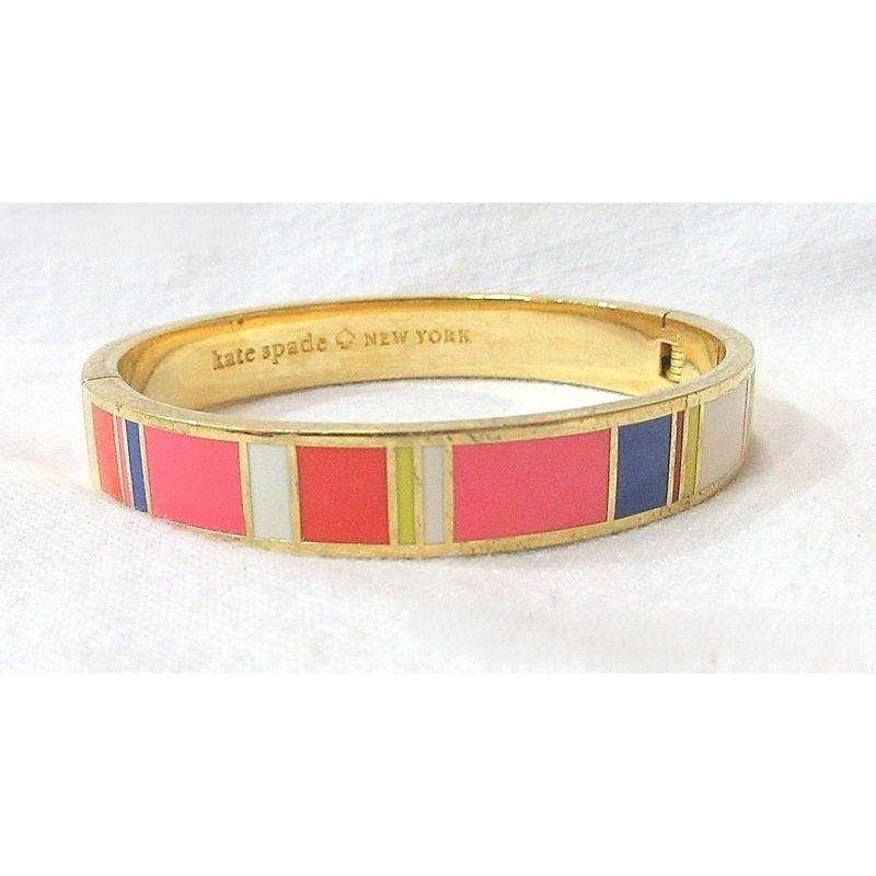 Kate Spade Kate Spade Gold Tone How Charming Enamel Bangle Bracelet Size ONE SIZE - 2 Thumbnail
