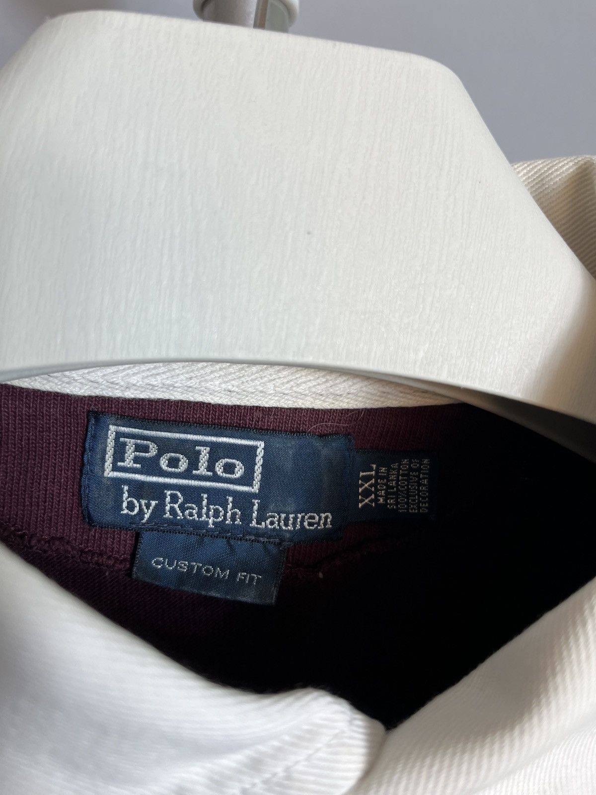 Polo Ralph Lauren × RRL Ralph Lauren × Vintage Polo Ralph Lauren Rugby Sweatshirt Striped Big Logo 90s №8 Size US XXL / EU 58 / 5 - 4 Thumbnail