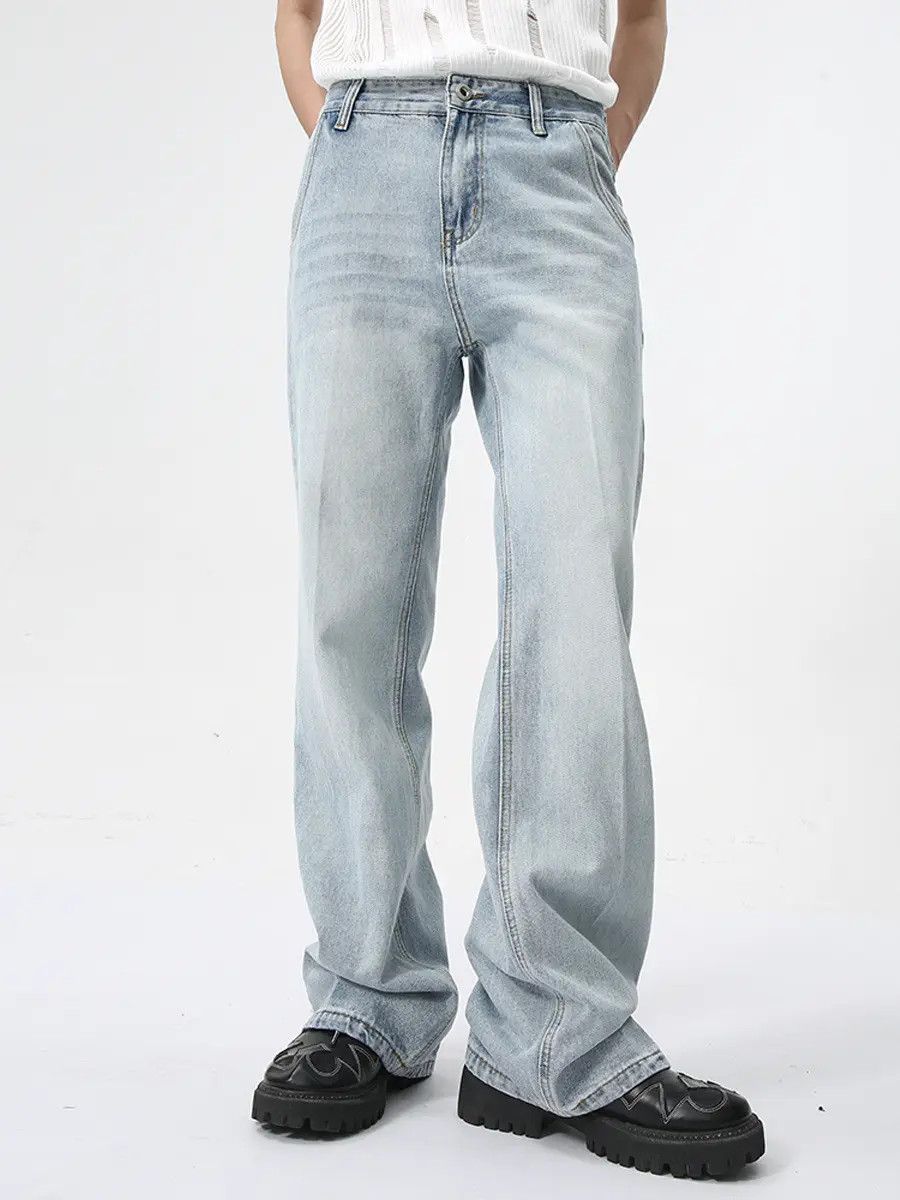 Retro loose high street casual micro flared jeans