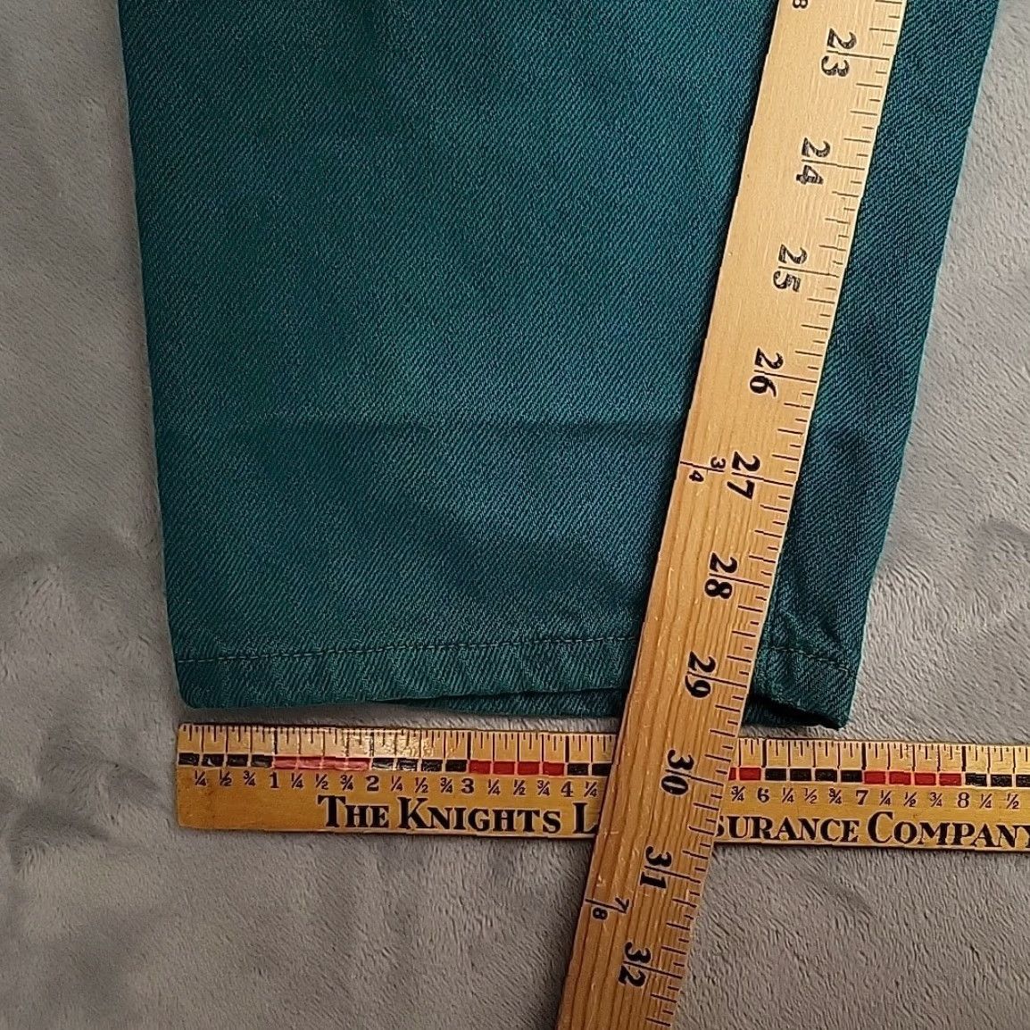 Denime VINTAGE Venezia Vitale Jeans Womens 20 Green Denim 90s Retro Y2K Cotton Made in USA Woman Jeans Green 90s Retro Satin? Size 42" / US 20 - 8 Thumbnail