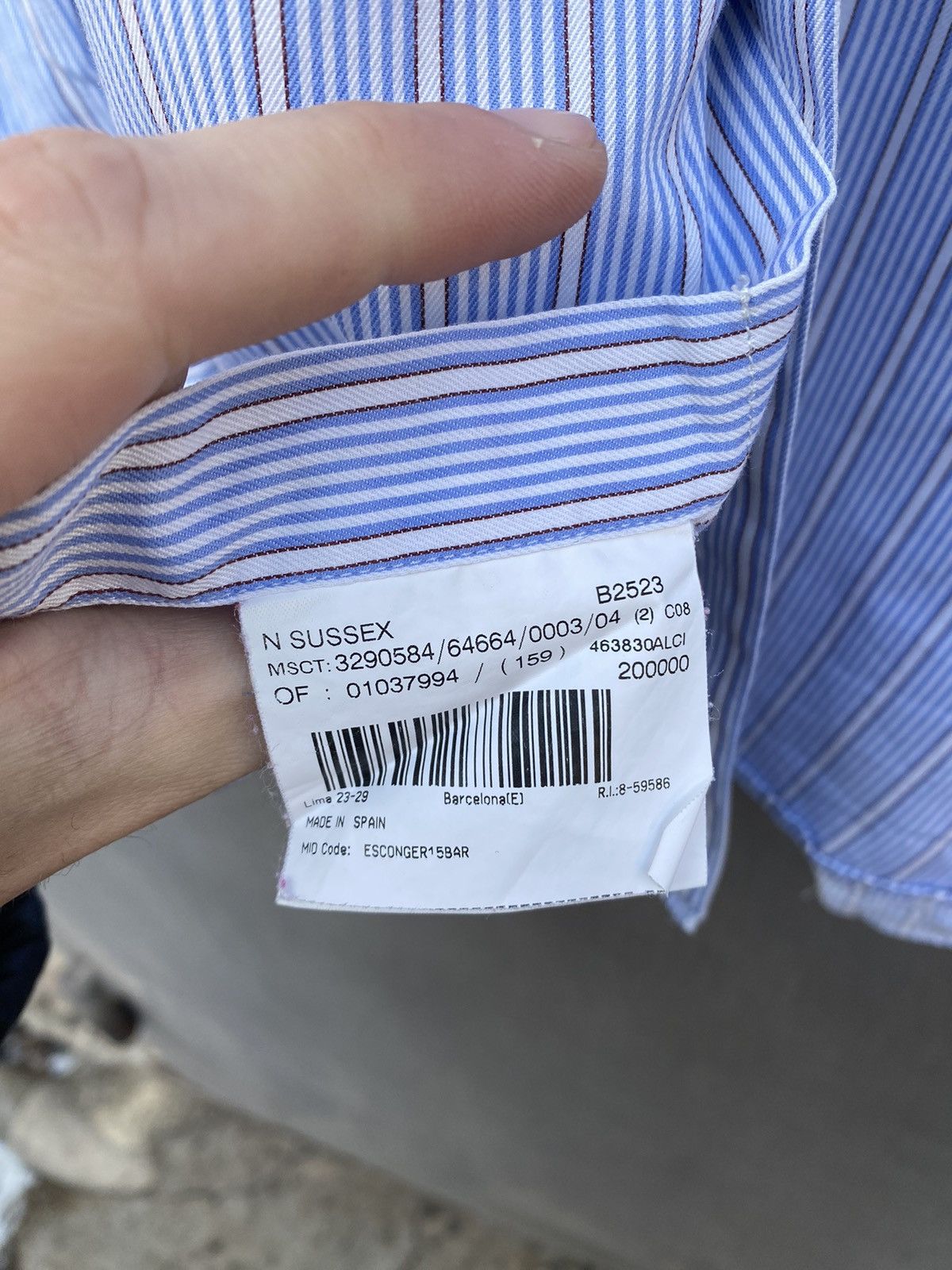 Burberry Burberry Blue striped shirt size L made in spain Size US L / EU 52-54 / 3 - 7 Thumbnail
