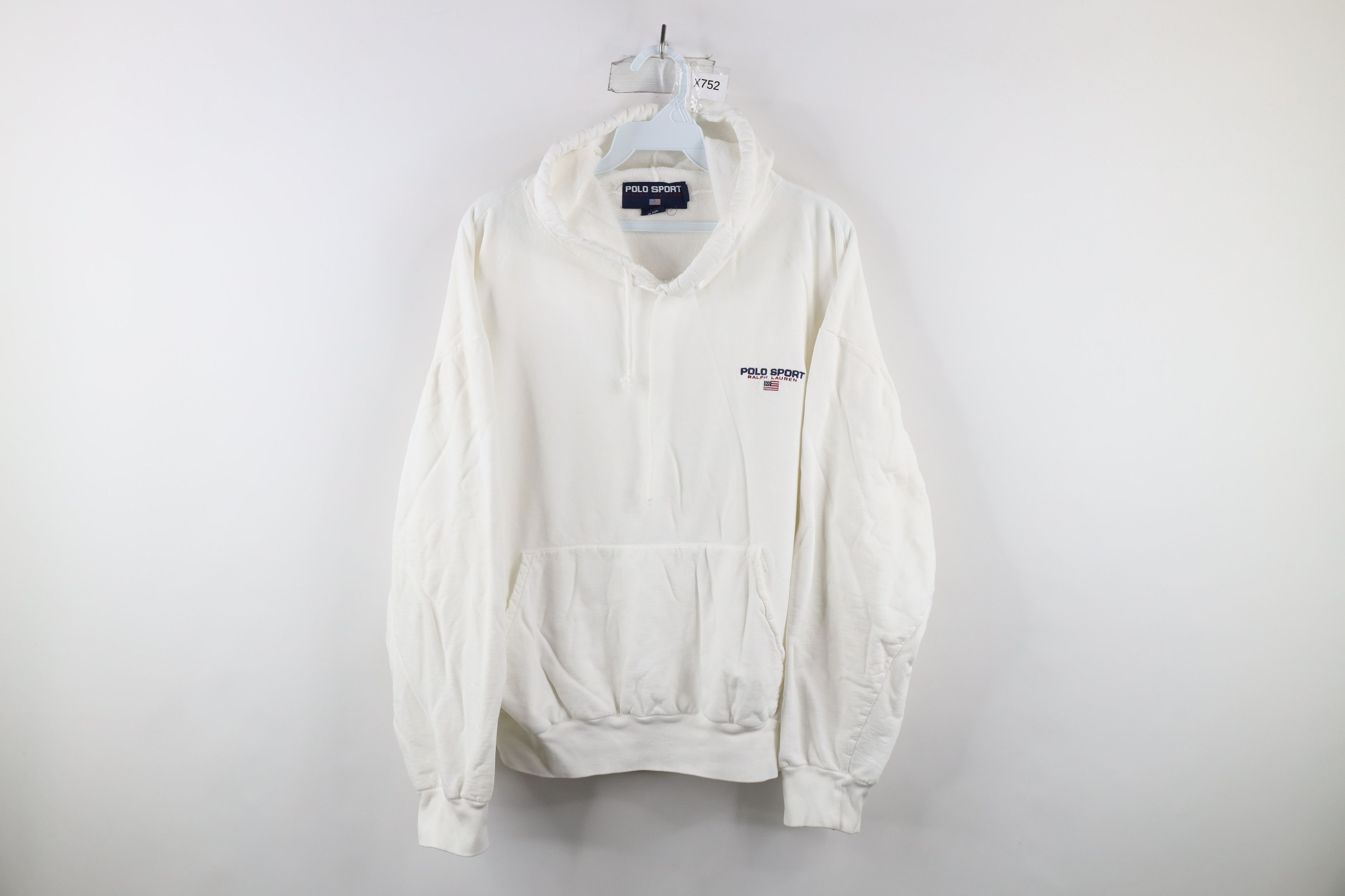 Vintage 90s Polo Sport Ralph Lauren Hoodie Sweatshirt USA - www 