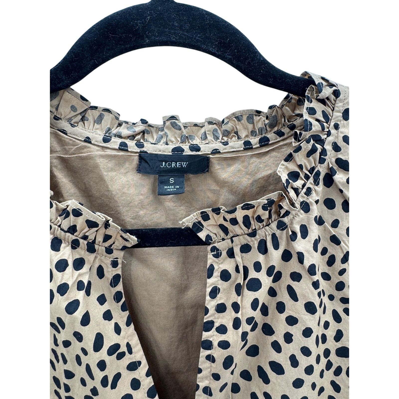 J.Crew J.Crew Ruffleneck Tiered Popover Dress in Leopard Dot size S Size S / US 4 / IT 40 - 4 Thumbnail