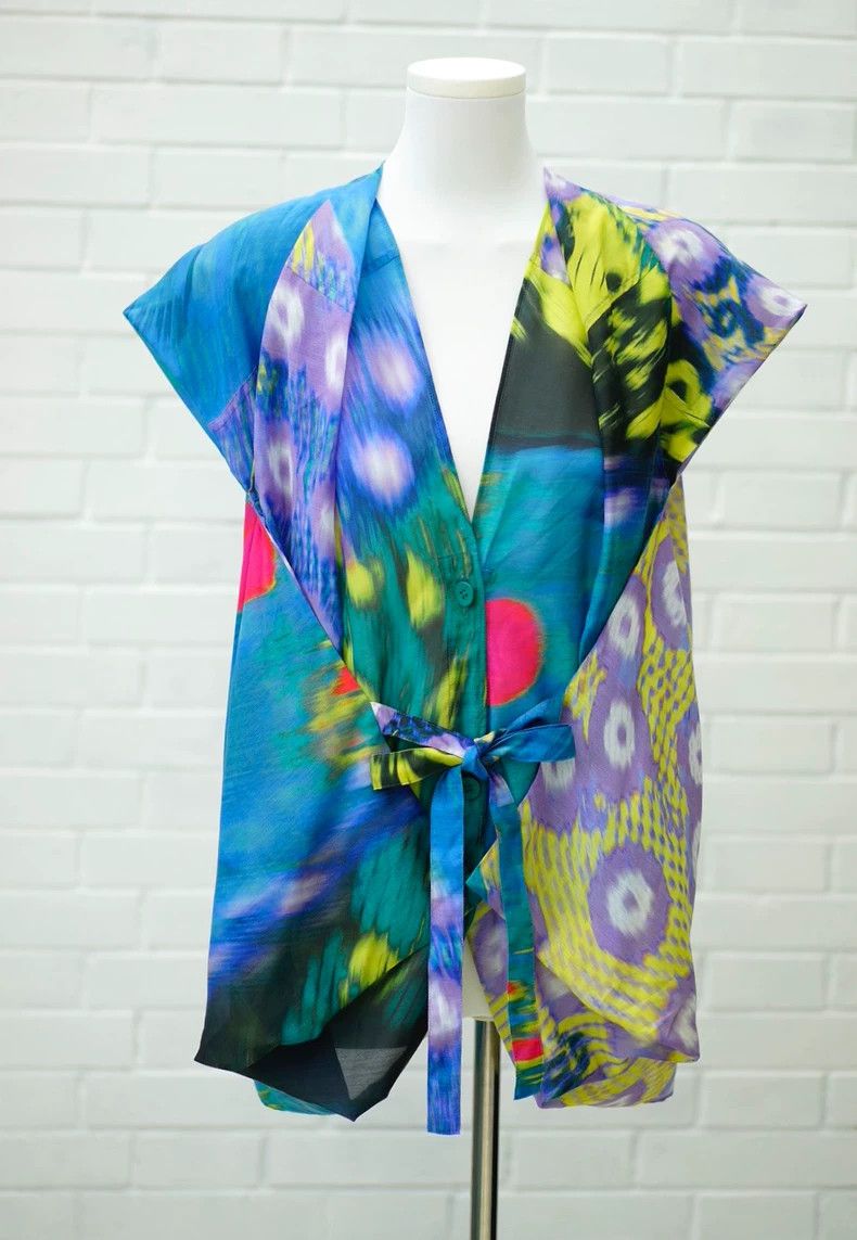 Issey Miyake Issey Miyake Abstract Print Sleeveless Top - dmc Size US M / EU 48-50 / 2 - 1 Thumbnail