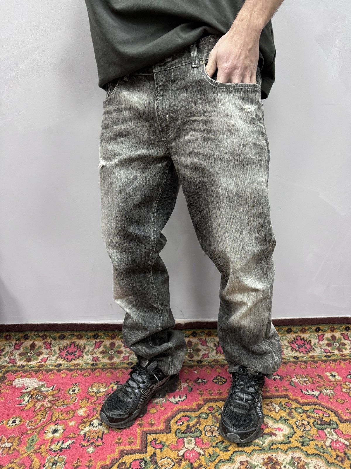 Japanese Brand × Vintage SALE💣💣 VINTAGE SPAWN SIDES BAGGY ARCHIVAL JAPANESE PANTS Size US 34 / EU 50 - 2 Thumbnail
