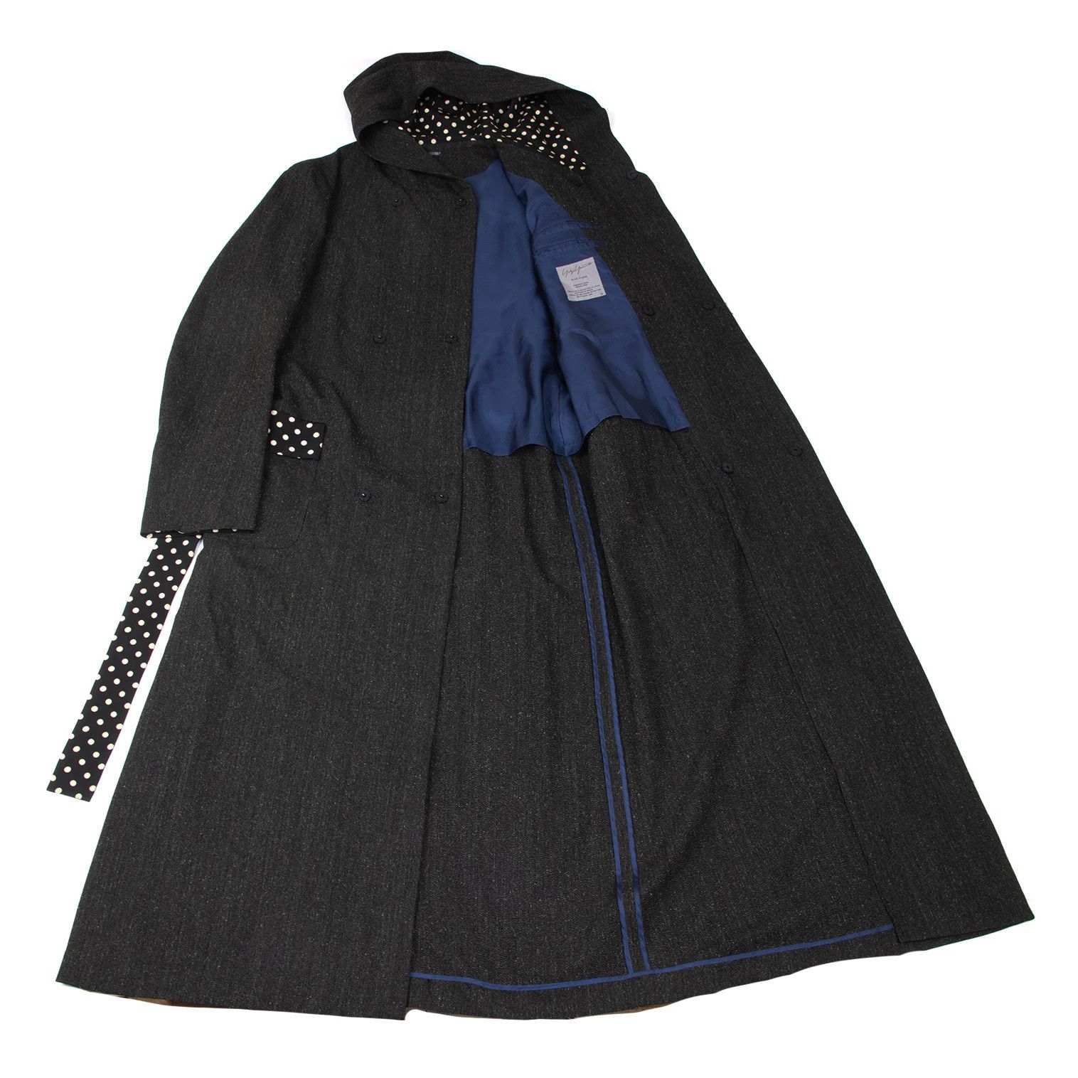 Yohji Yamamoto Yohji Yamamoto Wool Silk Double Hooded Coat Size US L / EU 52-54 / 3 - 13 Thumbnail