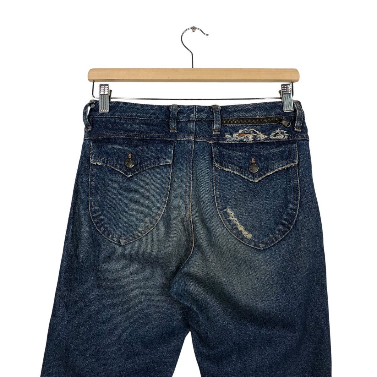 Japanese Brand GGDB Classic Straight-Cut Jeans – Vintage Whisker Wash Size 28" / US 6 / IT 42 - 10 Thumbnail