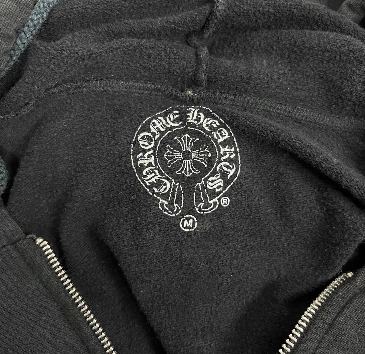 Chrome Hearts Chrome Hearts Zip-Up Hoodie with Black Cross Print Size US M / EU 48-50 / 2 - 3 Thumbnail