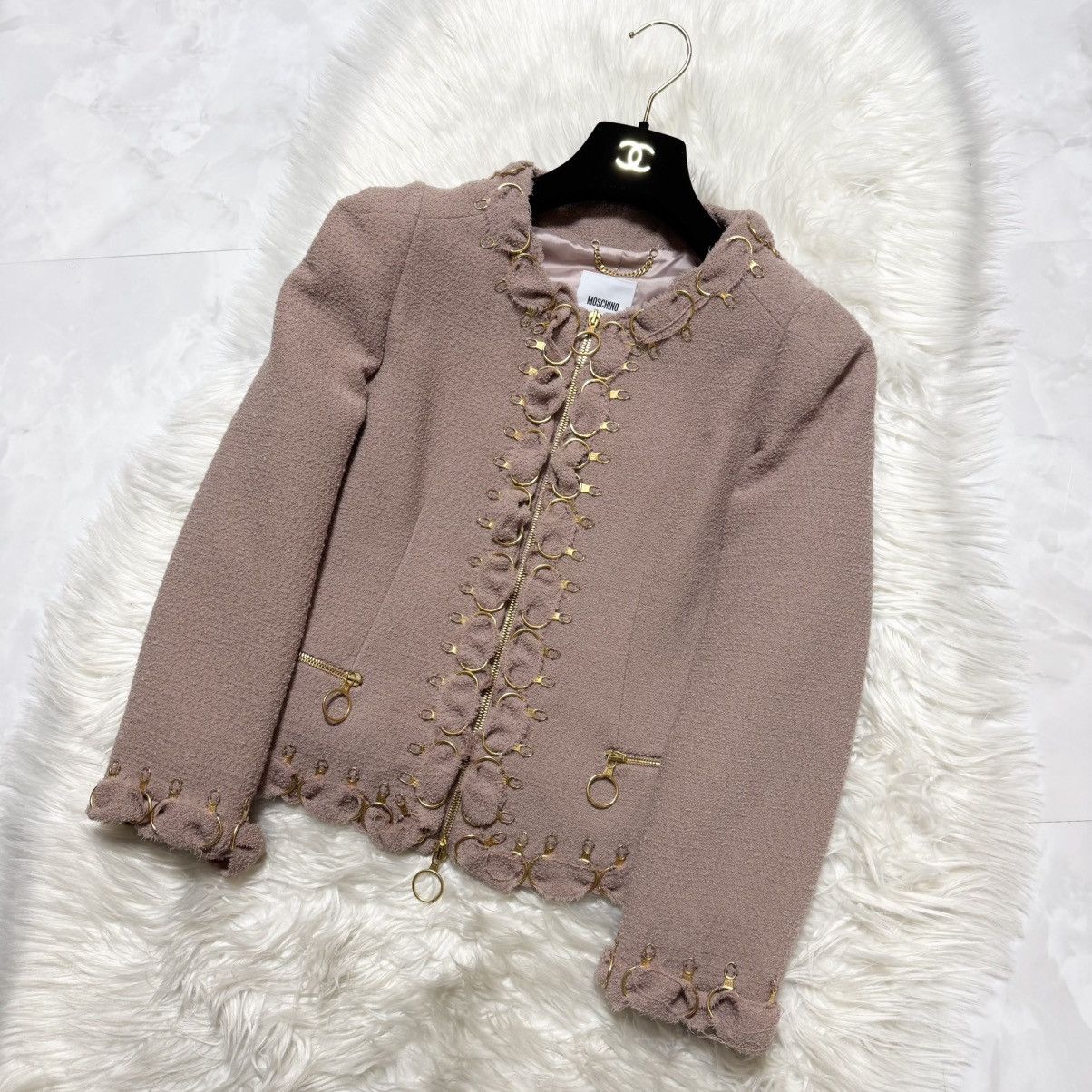 Moschino Moschino Crocodile-Look Design Piping Zip-Up Jacket Size M / US 6-8 / IT 42-44 - 4 Thumbnail