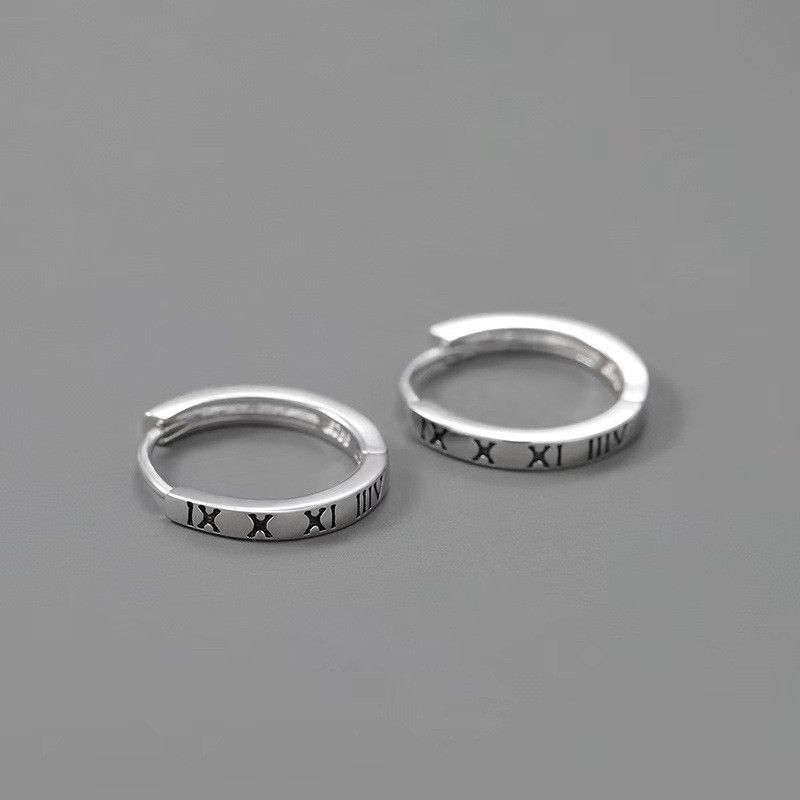 Jewelry × Sterling Silver Dark Earrings One Pairs Chrome Jewelry Size ONE SIZE - 4 Thumbnail