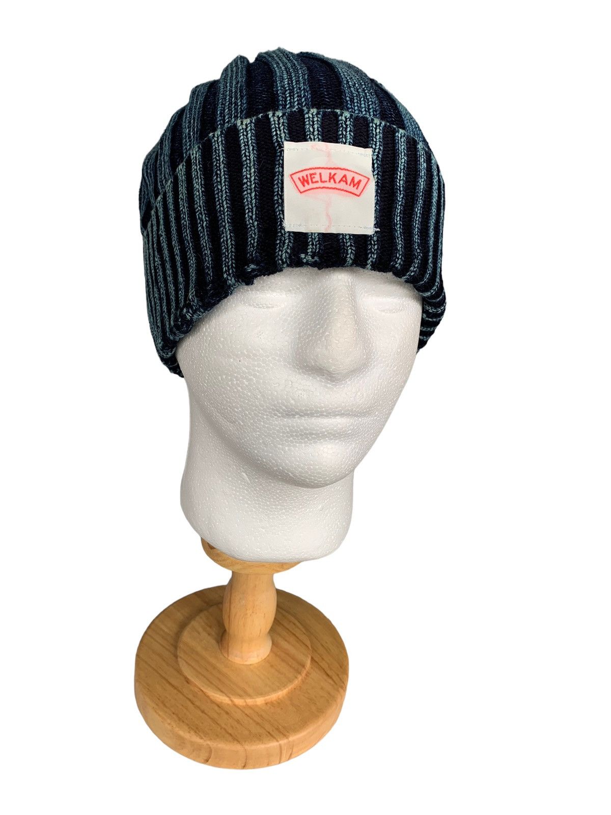 Japanese Brand × Kapital × Vintage Japanese Welkem Blue Indigo Beanie Hats Size ONE SIZE - 2 Thumbnail