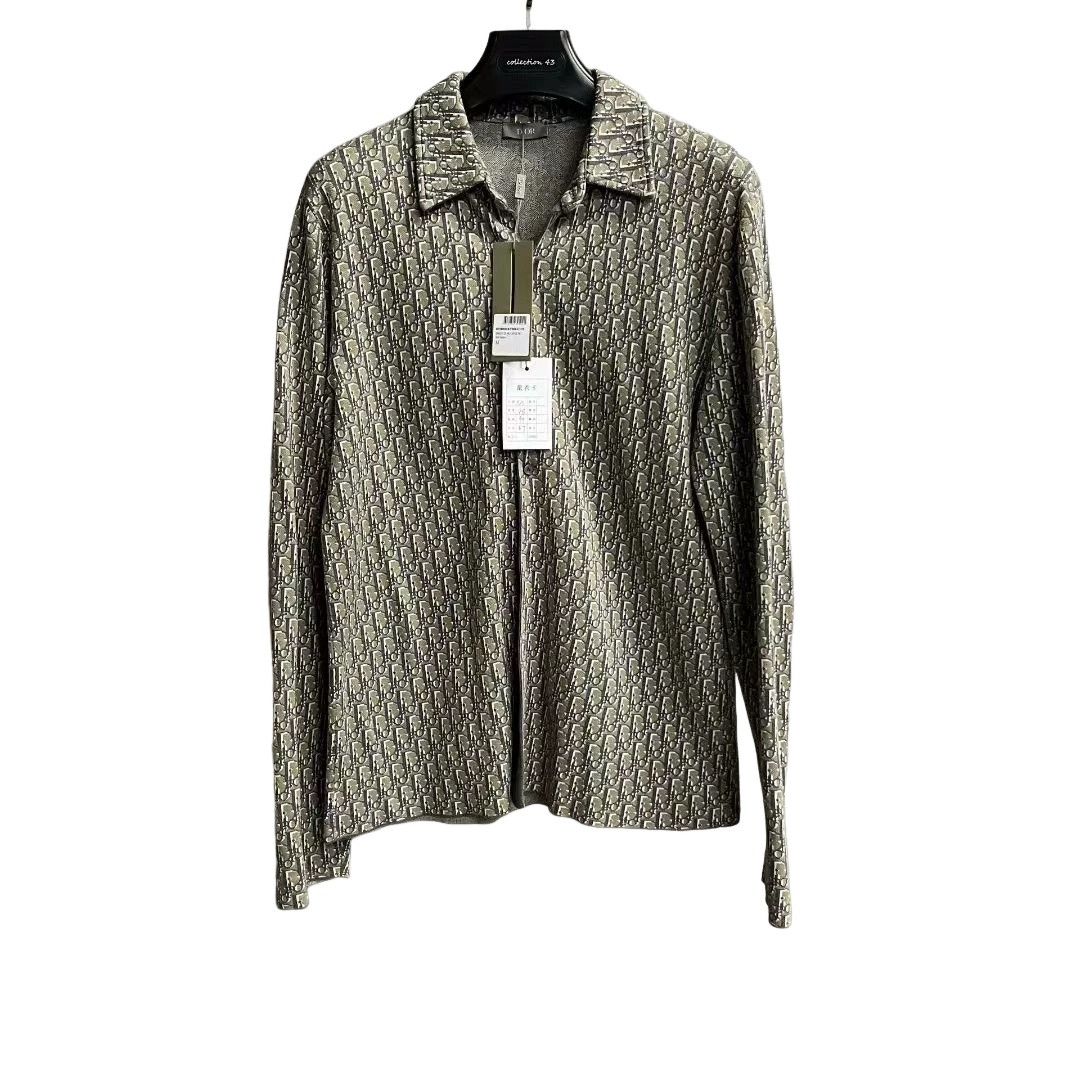 Dior Dior Oblique Jacquard Knit Long Sleeve Shirt M Size US M / EU 48-50 / 2 - 1 Thumbnail
