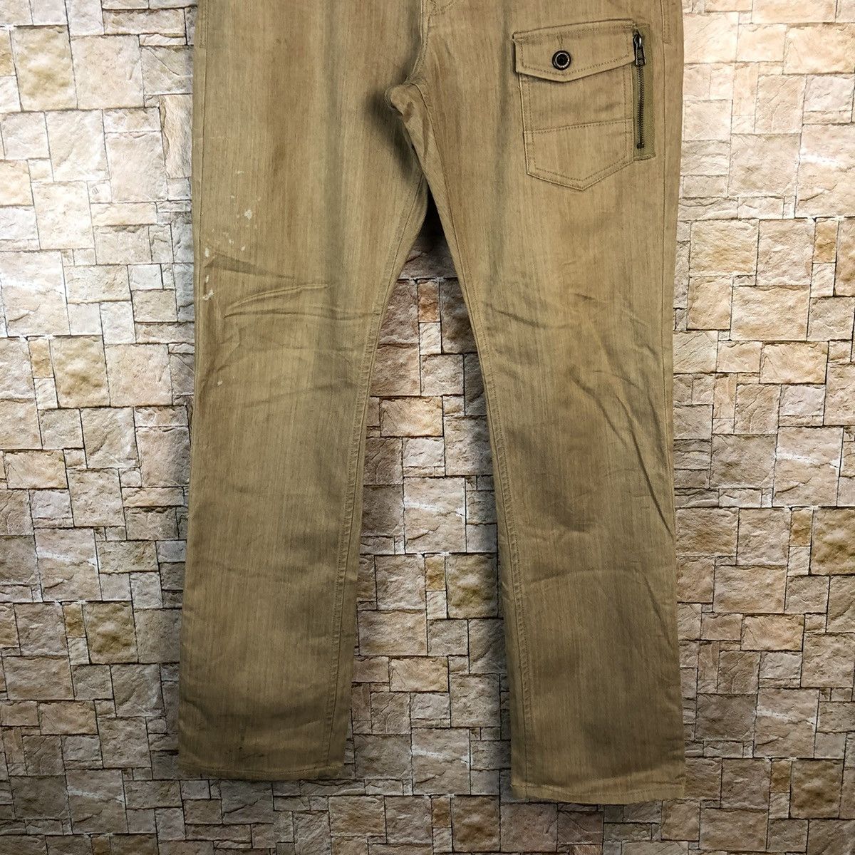 Japanese Brand Back Number Brown Cargo Multipocket Pants #A1155 Size US 32 / EU 48 - 3 Thumbnail