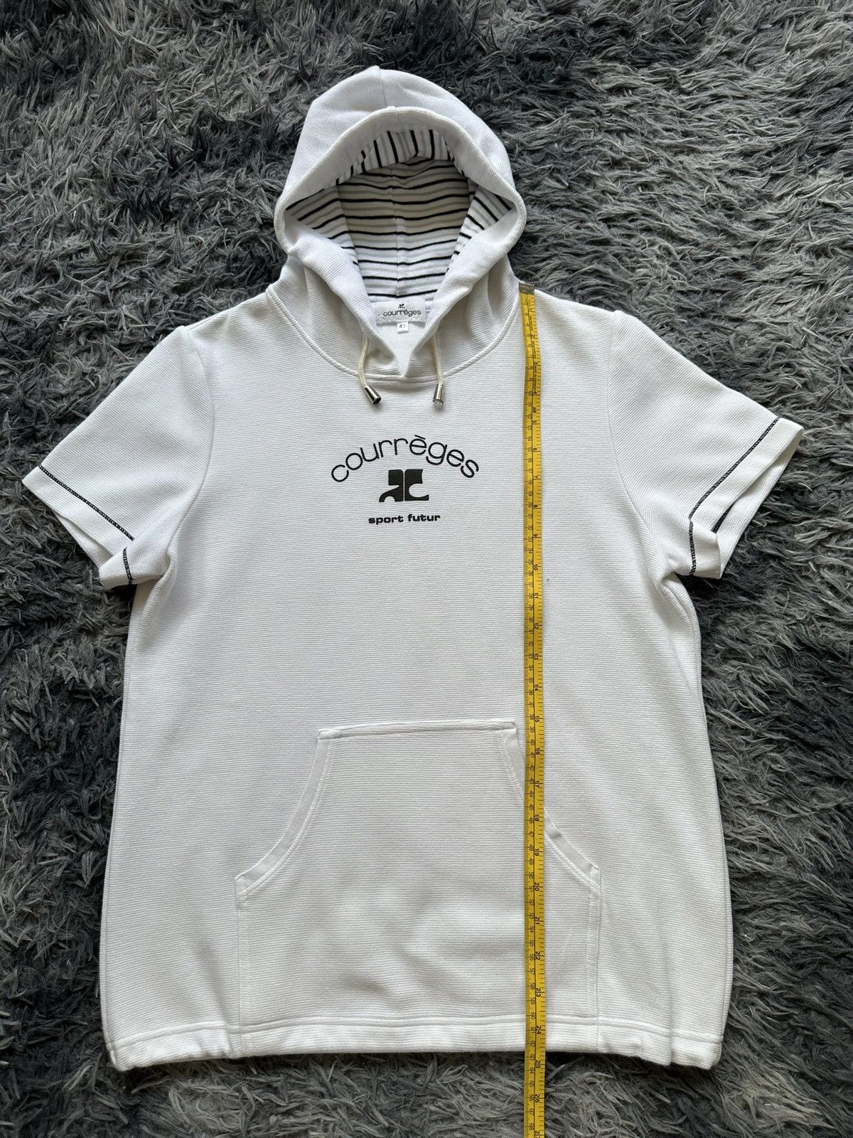 Andre Courreges × Courreges 1990's Courreges hoodie white Size US M / EU 48-50 / 2 - 7 Thumbnail