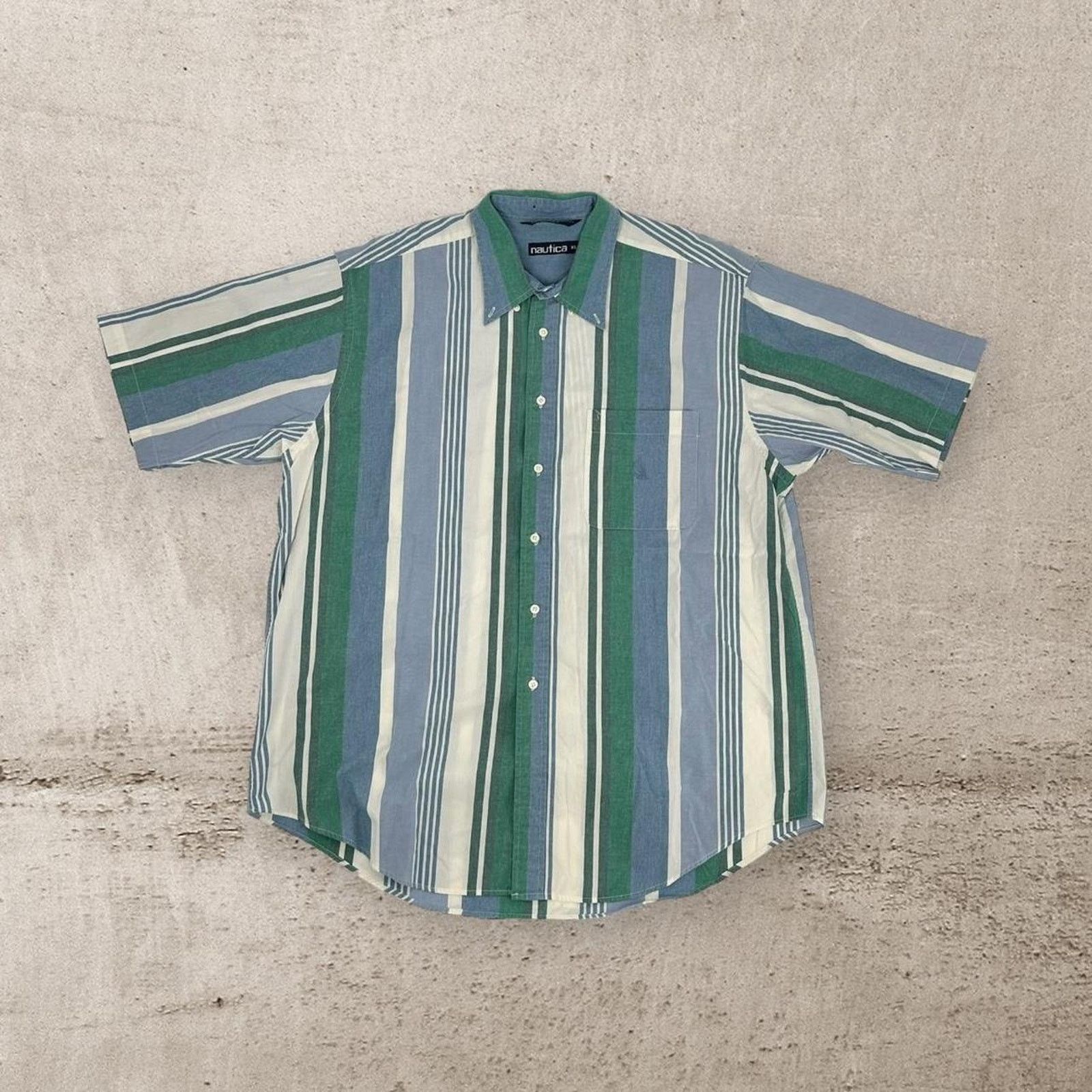 Nautica Y2k nautica striped button up shirt Size US XL / EU 56 / 4 - 1 Thumbnail