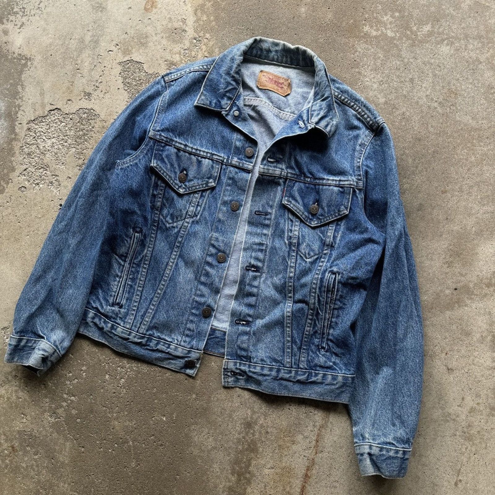 Levi's 70s Levi's Thrashed Faded Trucker Jacket USA ERD Grunge Size US S / EU 44-46 / 1 - 3 Thumbnail