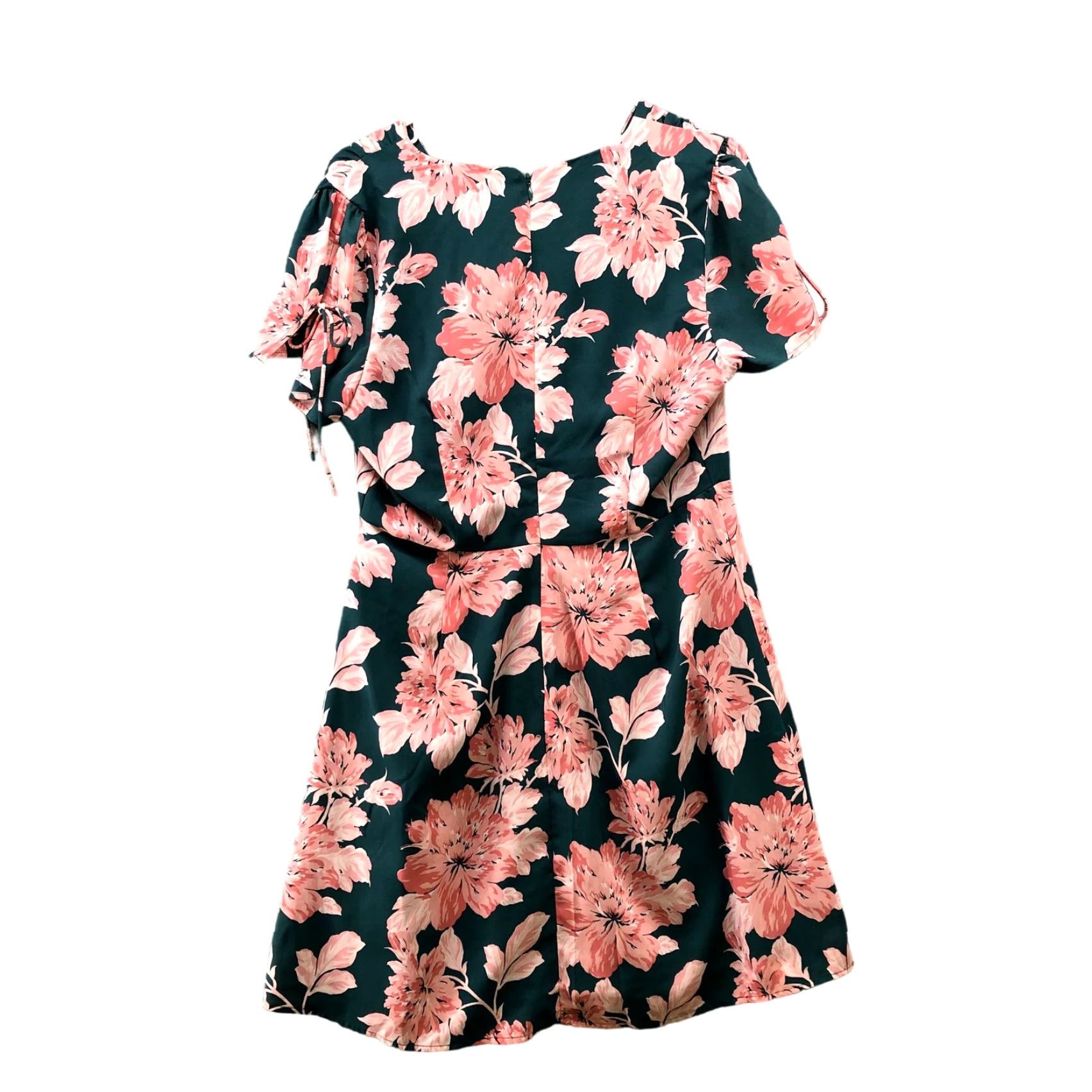 J.Crew J. Crew Mercantile Floral Dress Size 10 Pink Green Short Sleeve V Neck Knee Size 32" / US 10 / IT 46 - 2 Thumbnail