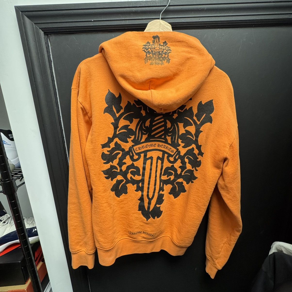 Chrome Hearts Chrome Hearts Vine Dagger Hoodie Orange/Black