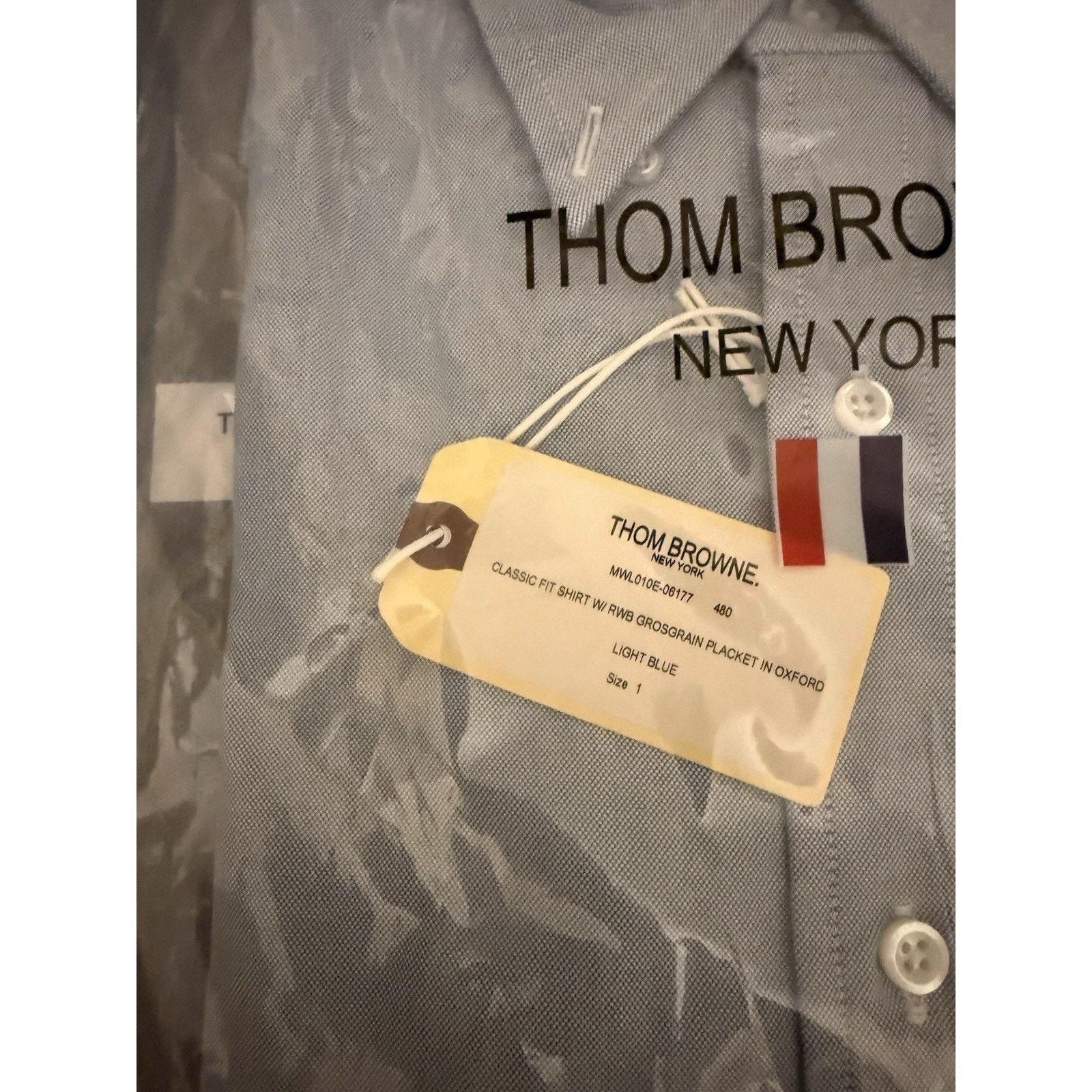 Thom Browne NWT Thom Browne $600 Grosgrain Button Placket Oxford Shirt Size US S / EU 44-46 / 1 - 5 Thumbnail