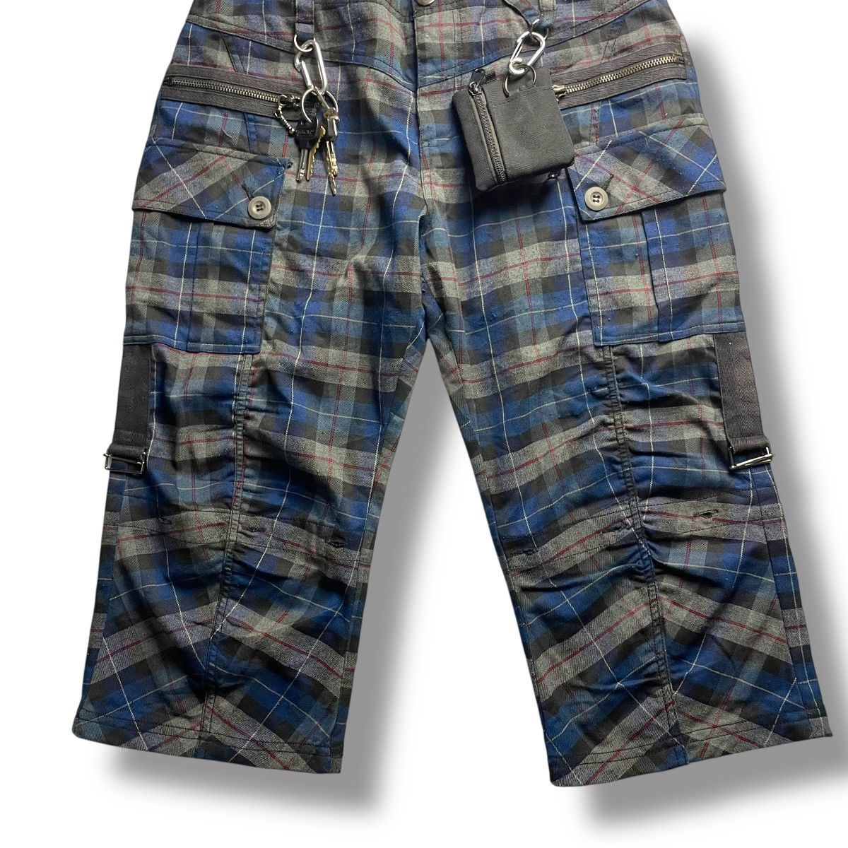 Hysteric Glamour 🇯🇵 UNISEX ALGONQUINS BONDAGE CHECKERED 3Q PANTS Size US 29 - 4 Thumbnail