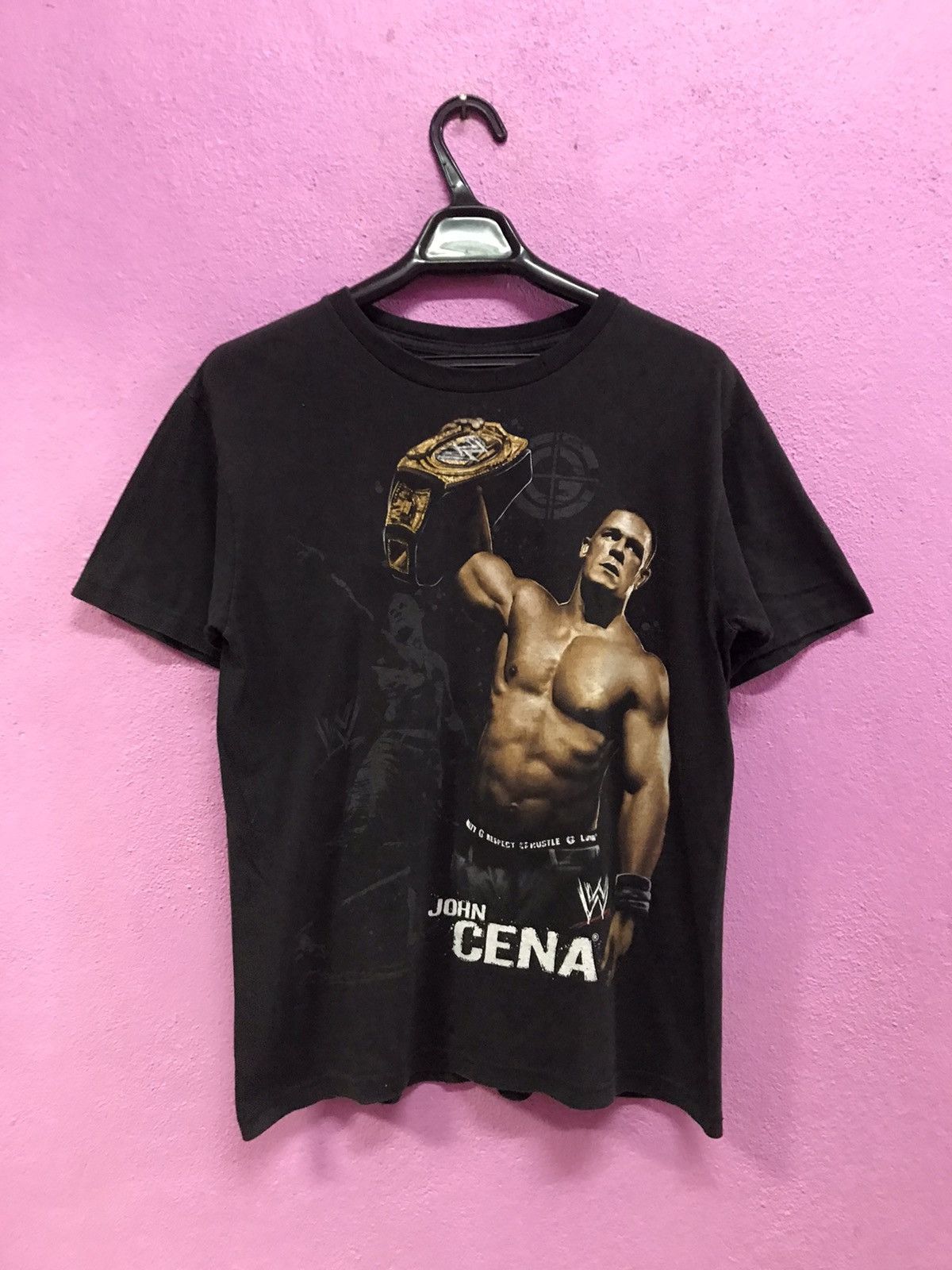 image of Wwe x Wwf John Cena Wwf Tee in Black, Men's (Size Medium)