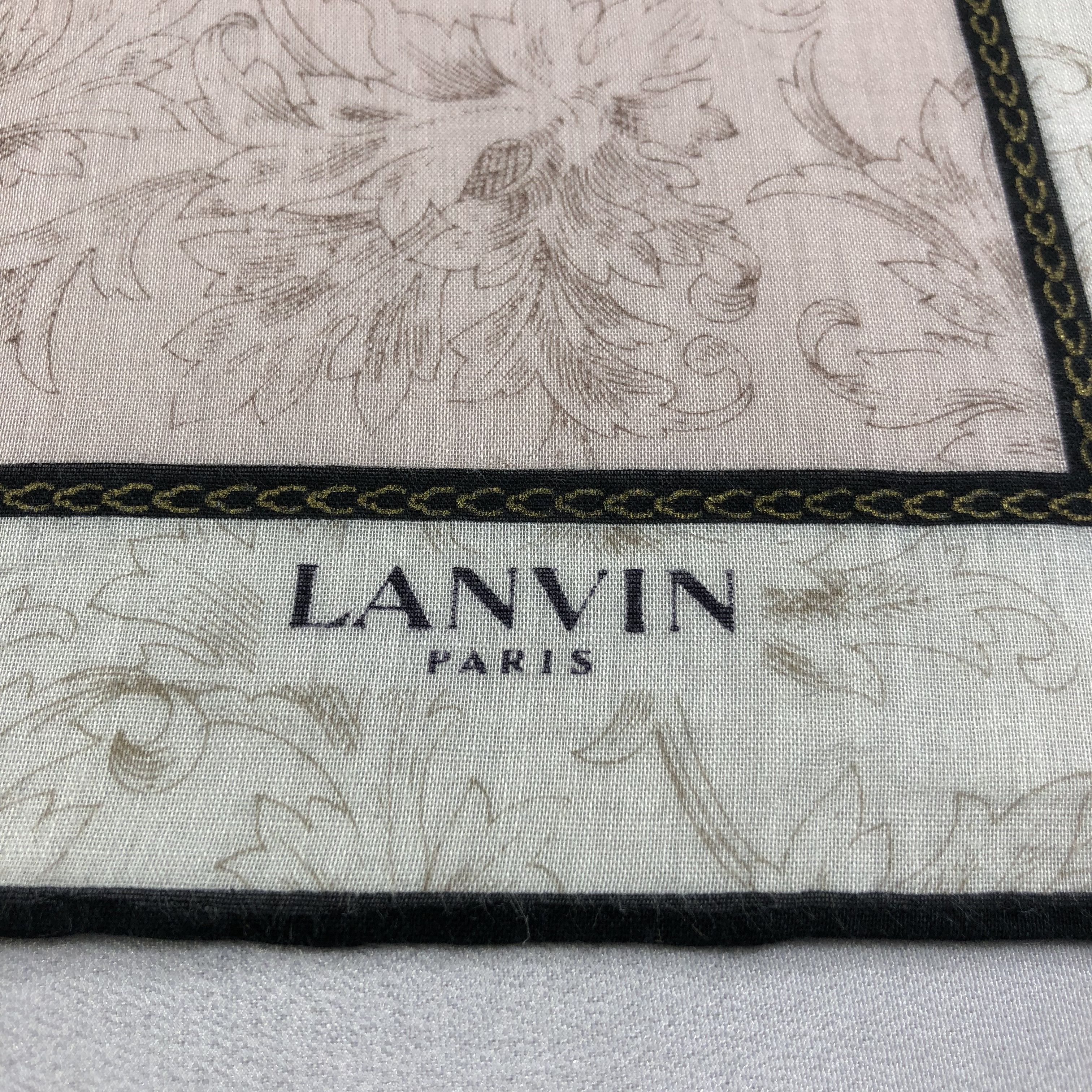Lanvin × Vintage Lanvin Hand Rolled Handkerchief Neckerchief Bandana H1837 Size ONE SIZE - 4 Thumbnail
