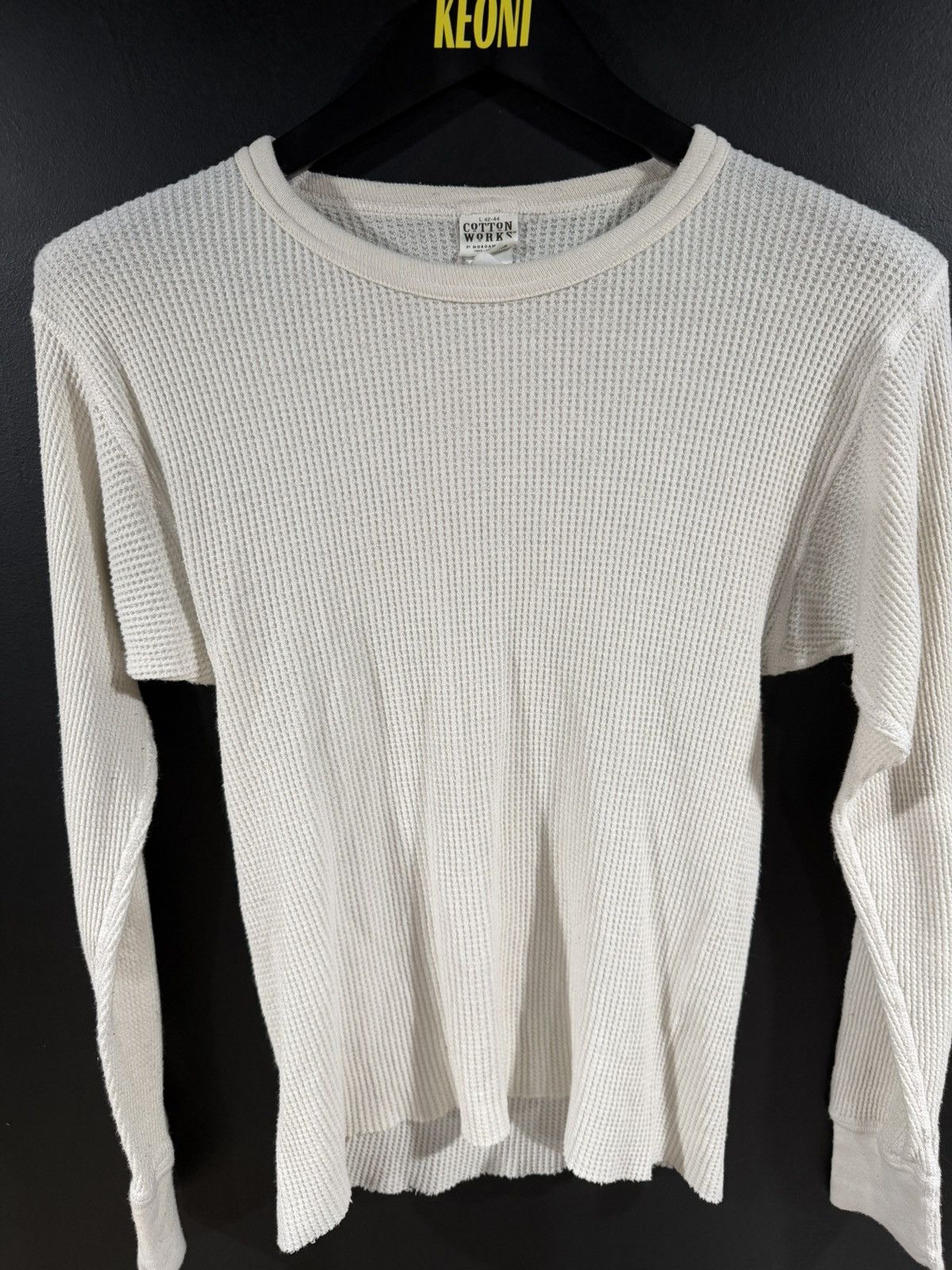 Vintage 1980s Vintage Morgan Mills Grunge Blank Cropped Thermal L Size US L / EU 52-54 / 3 - 2 Thumbnail