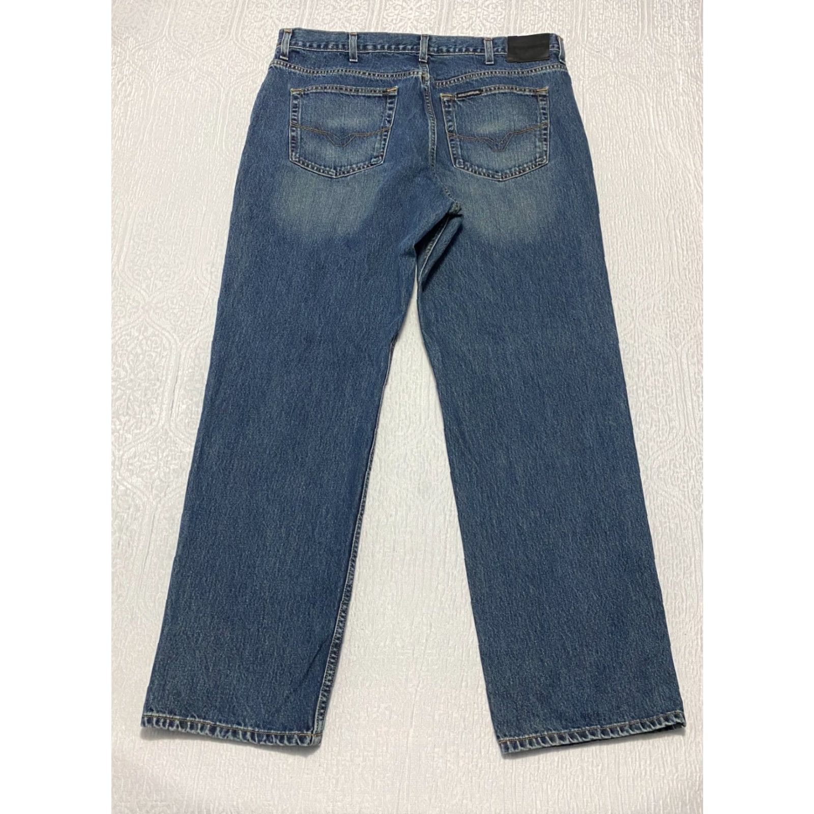 Harley Davidson Harley-Davidson Jeans Men’s 38×32 Blue Faded Straight Motorcycle Denim 5-Pocket Classic Button Zip Size US 38 / EU 54 - 2 Thumbnail
