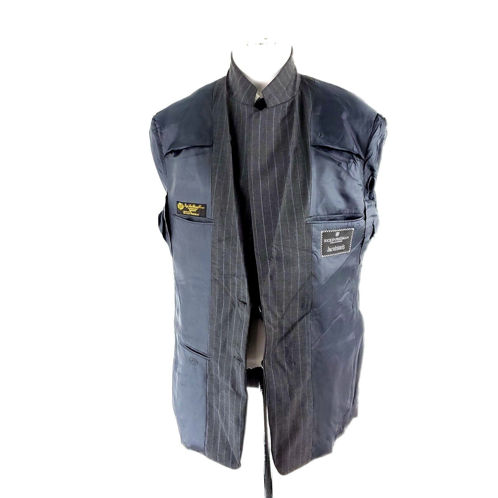 Hickey Freeman Hickey Freeman Loro Piana Super 120s Wool 2 Button Suit Jack Size 40R - 10 Thumbnail