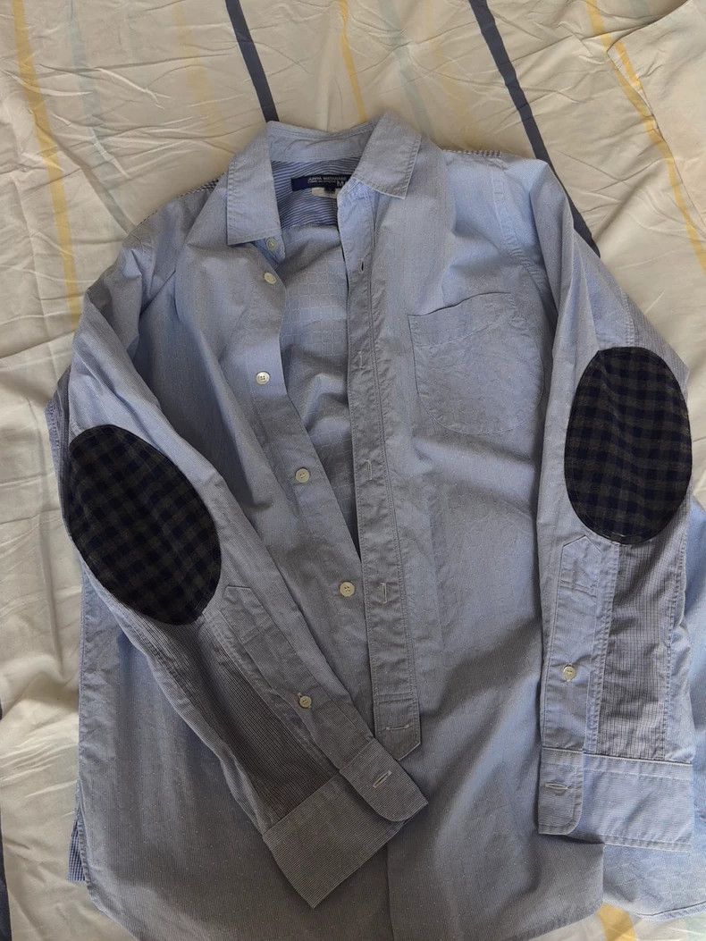 Junya Watanabe Blue Stripe Cotton Shirt