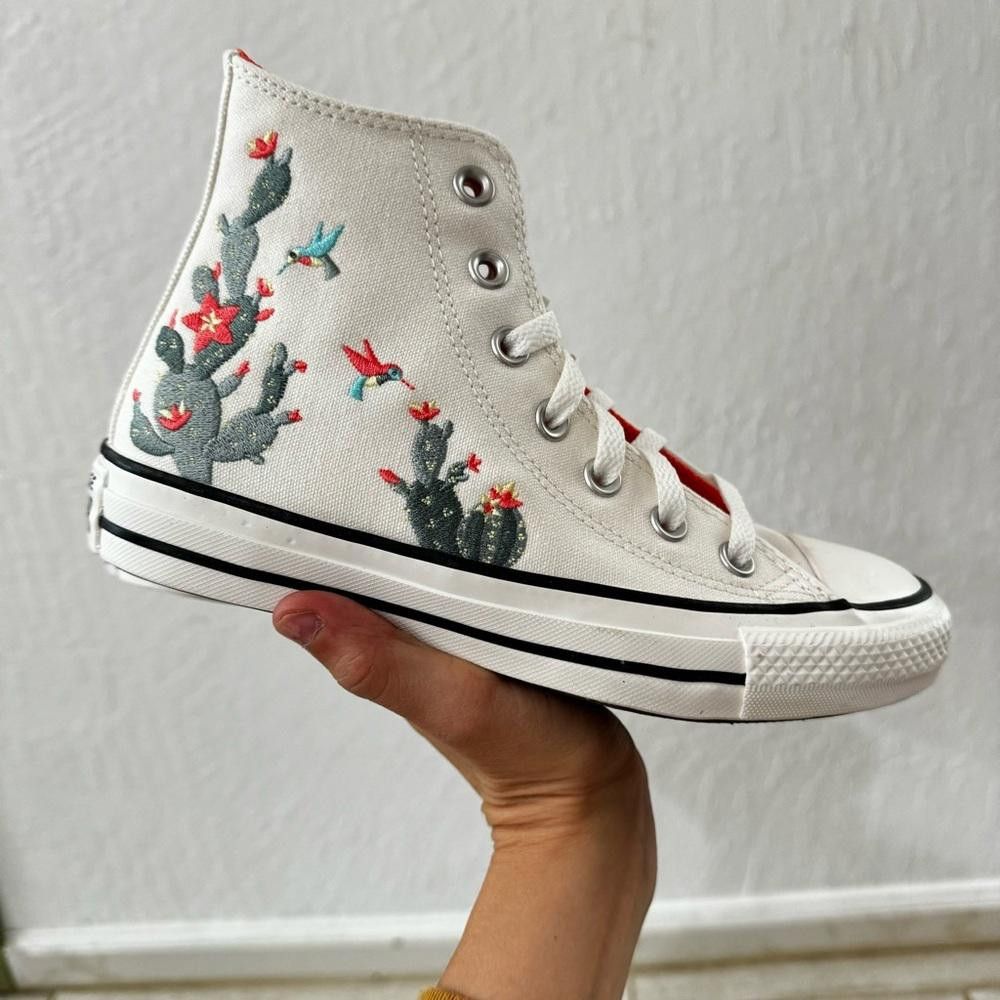Converse Converse All Star High Top Floral Sneakers - Size 6 Women's Size US 6 / IT 36 - 8 Thumbnail