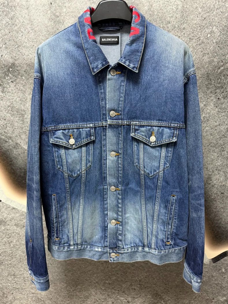 Balenciaga Balenciaga Blue Denim Jacket Size 48 - dmc Size US L / EU 52-54 / 3 - 1 Thumbnail