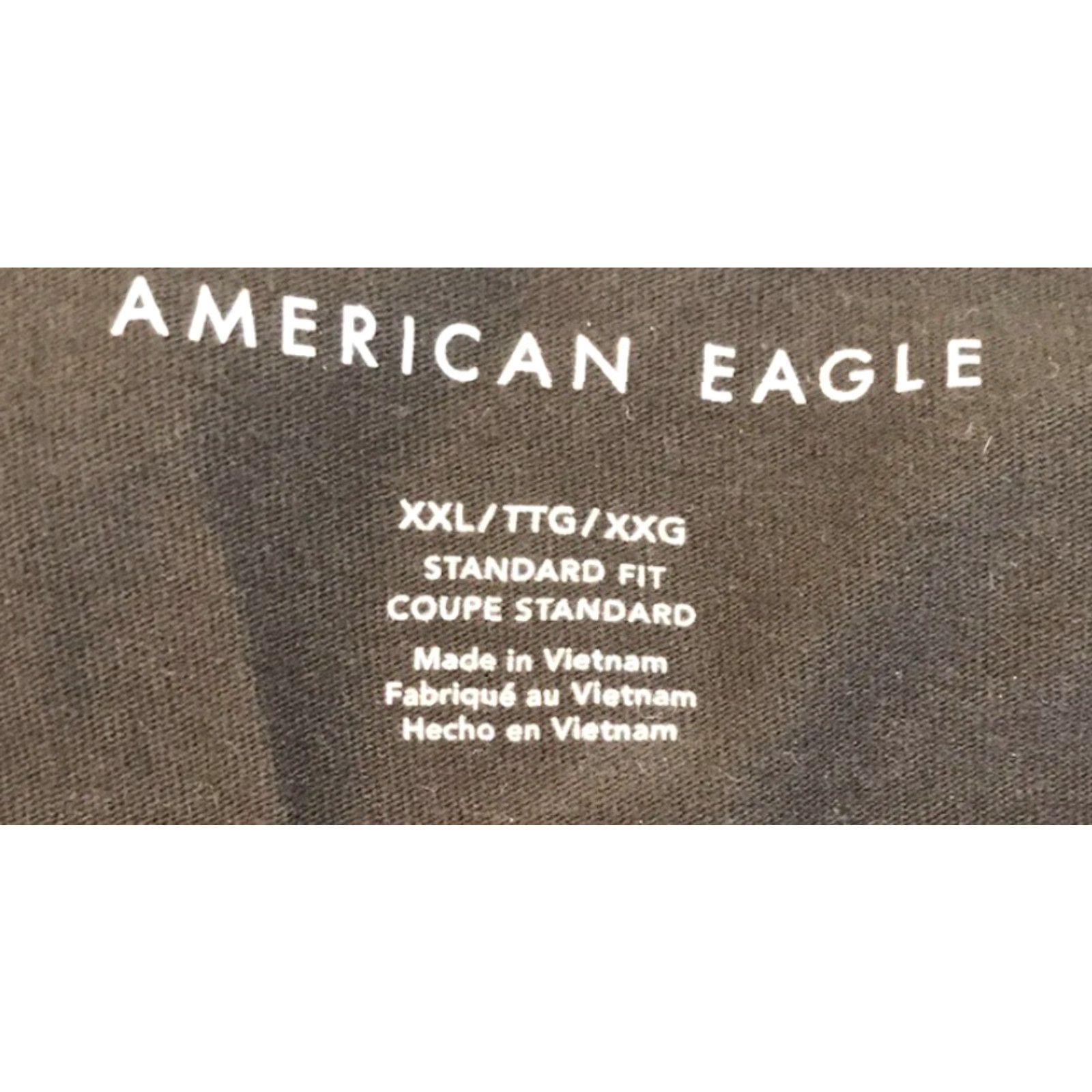 American Eagle Outfitters American Eagle Outfitters T Shirt Mens XXL Black Single Stitch Spell Out Logo Size US XXL / EU 58 / 5 - 5 Thumbnail