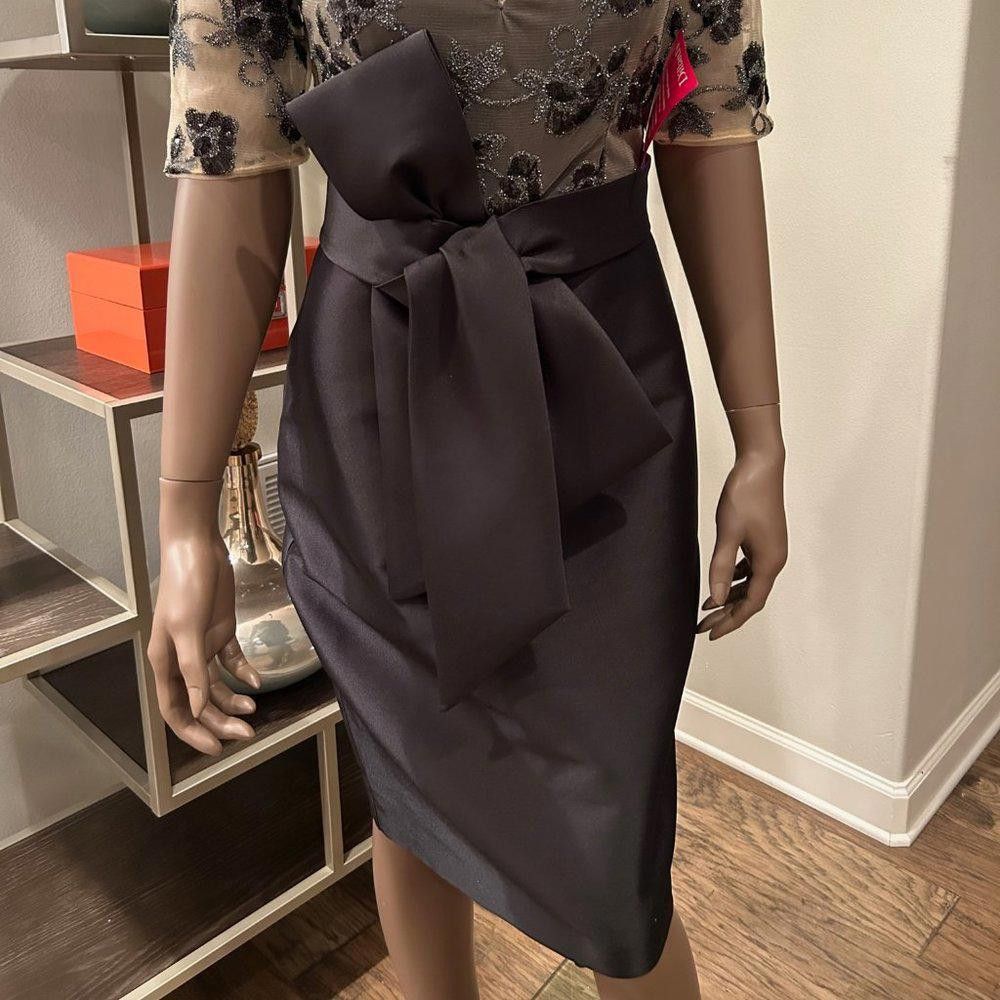Designer Belle Badgley Mischka Black Tie Dress Size XS / US 0-2 / IT 36-38 - 3 Thumbnail