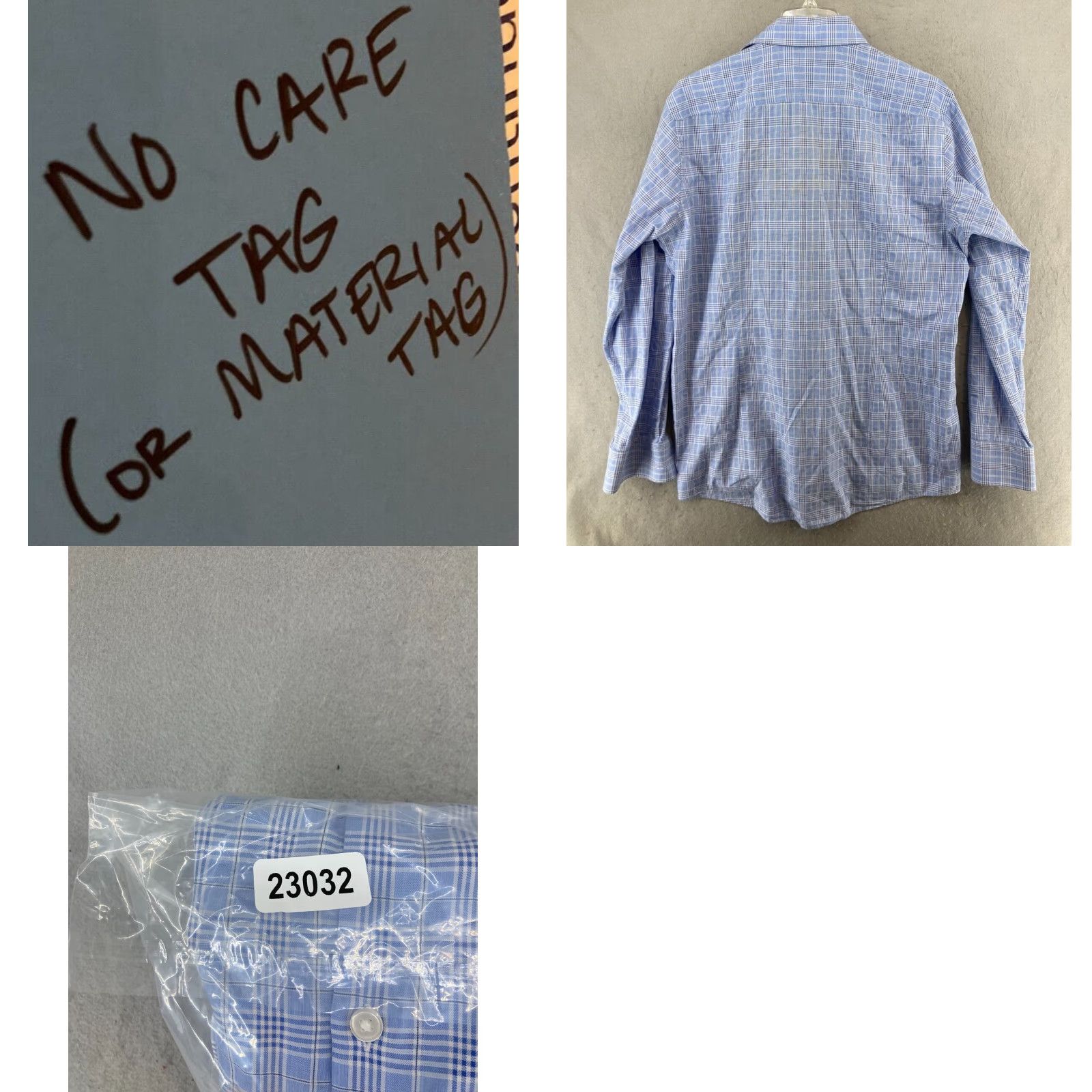 Hugo Boss VINTAGE Boss Hugo Boss Mens Shirt 16 Blue Plaid Long Sleeve Preppy Size US L / EU 52-54 / 3 - 8 Thumbnail