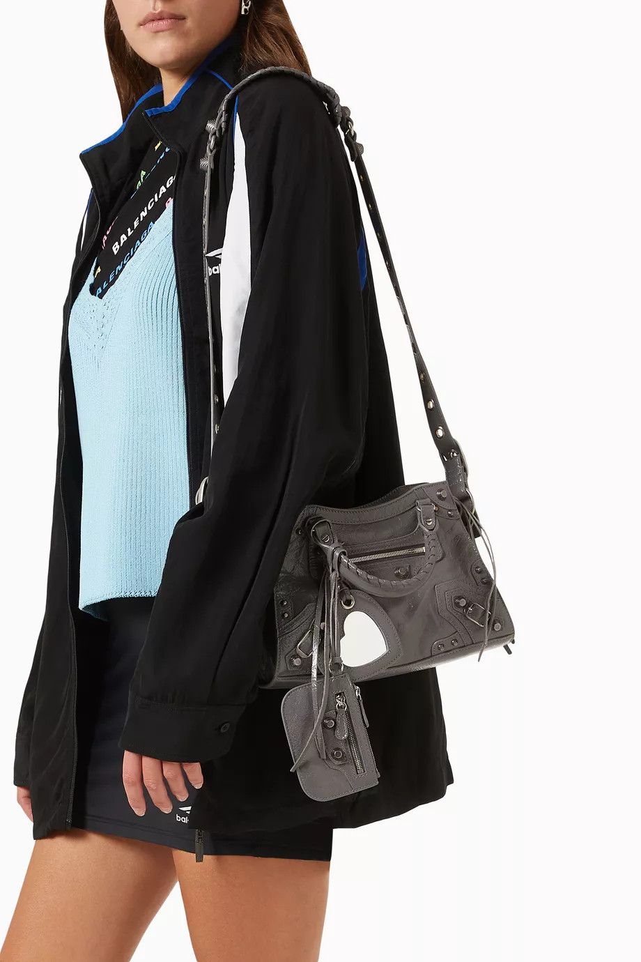 Balenciaga o1mt1gz0125 Size: OS / Neo Cagole XS Handbag in Dark Grey Size ONE SIZE - 2 Thumbnail