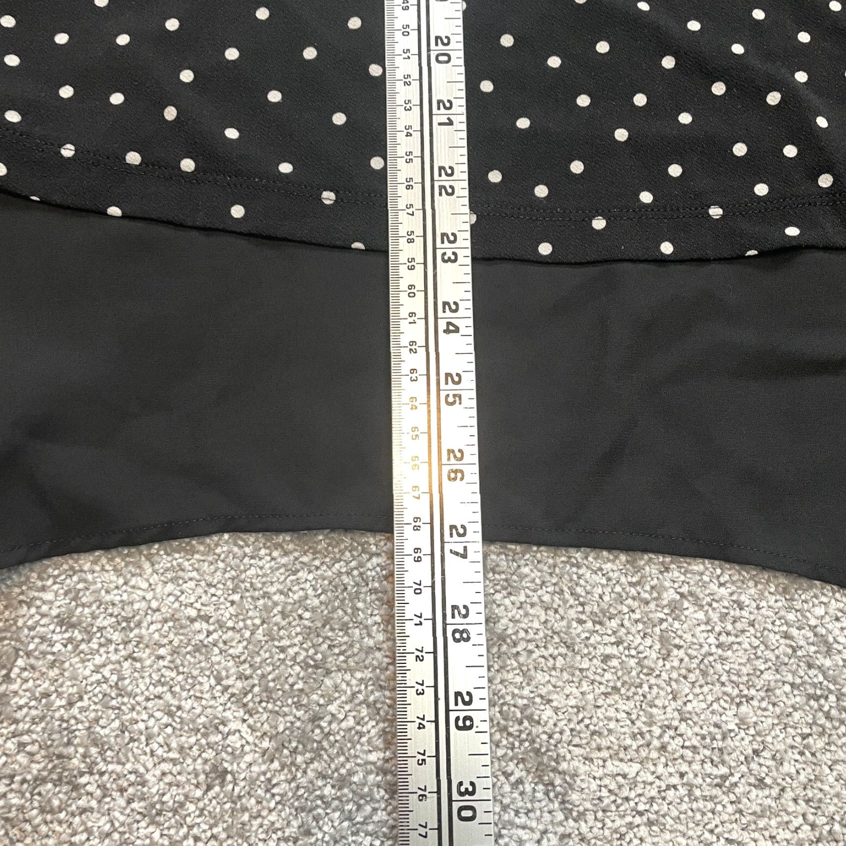 Adrianna Papell Adrianna Papell Blouse Shirt Womens 1X Plus Black Polka Dot Long Sleeve Ladies Size XL / US 12-14 / IT 48-50 - 6 Thumbnail