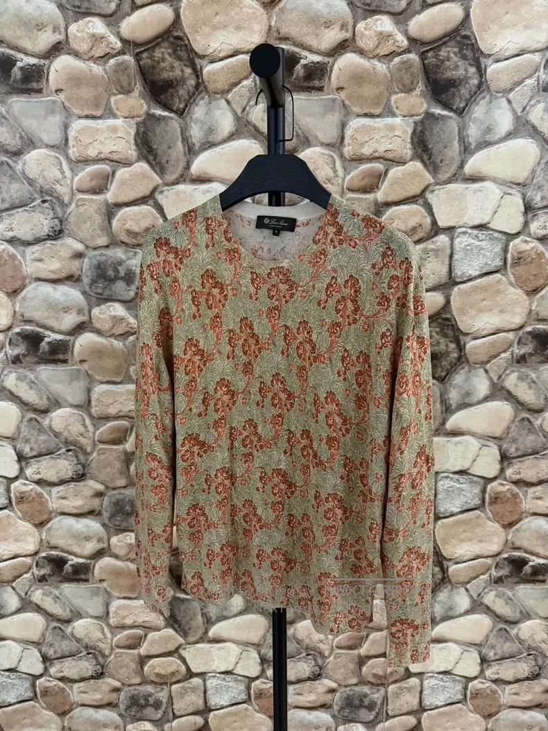 Loro Piana Loro Piana Patterned Long Sleeve Top Size S / US 4 / IT 40 - 1 Thumbnail