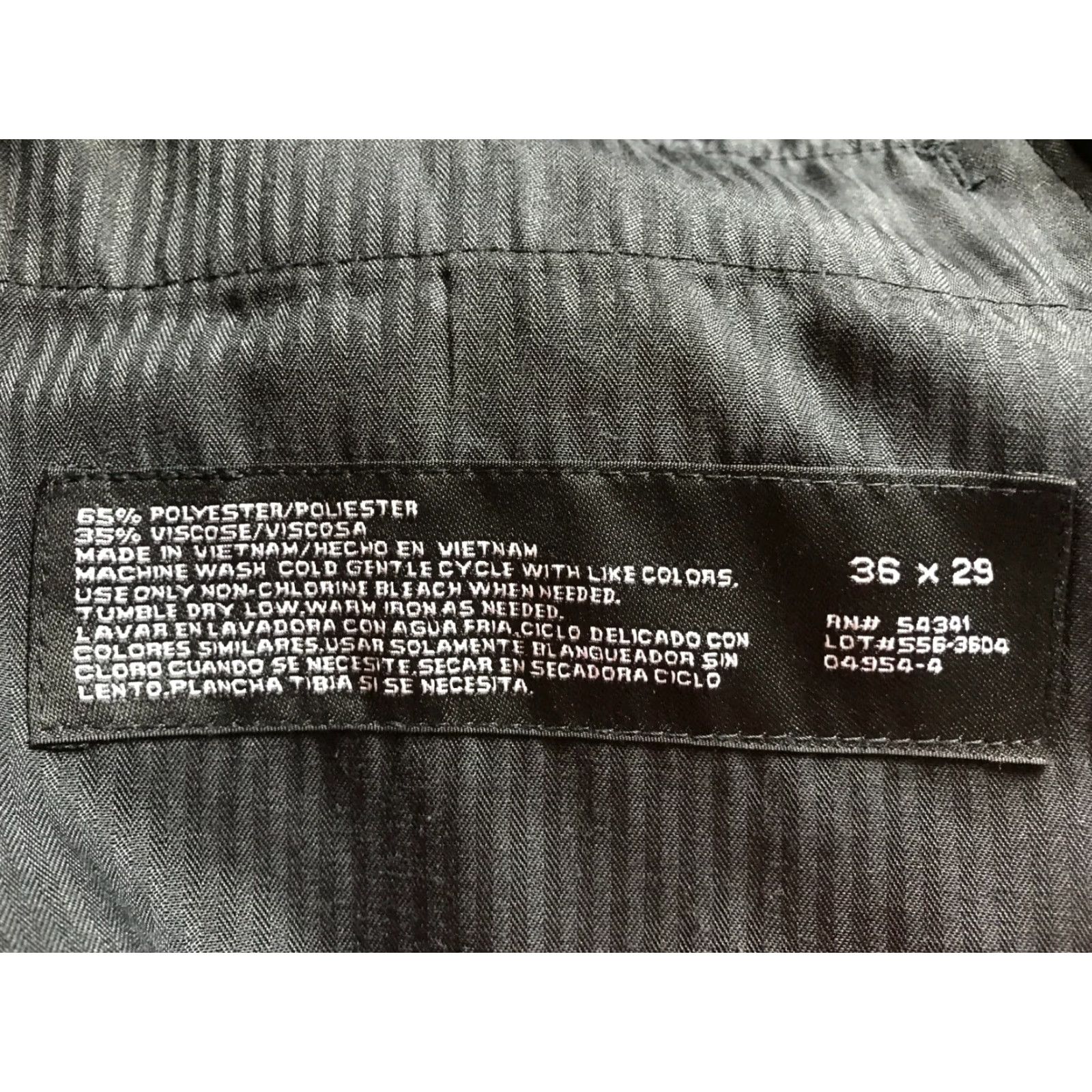 Vintage J. Ferrar Pants, Men's 36x29, Black, Modern Fit, Dress Pants, Regular Size US 36 / EU 52 - 6 Thumbnail
