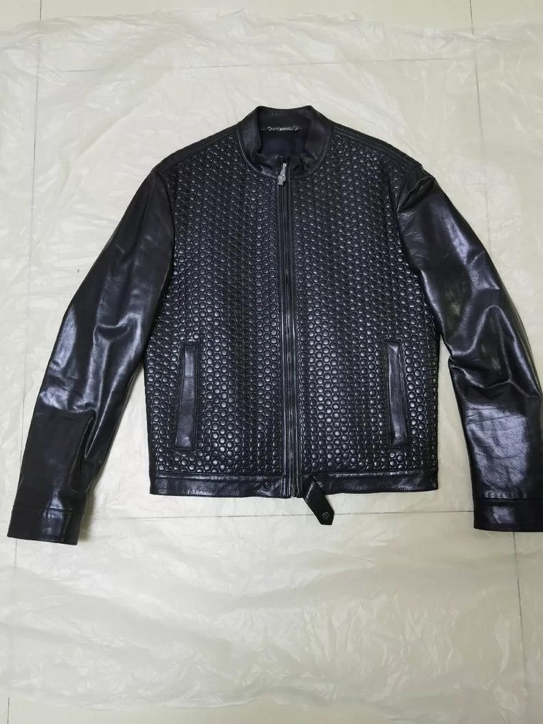 Versace Versace Jacket with thin cotton leather Size US M / EU 48-50 / 2 - 1 Thumbnail