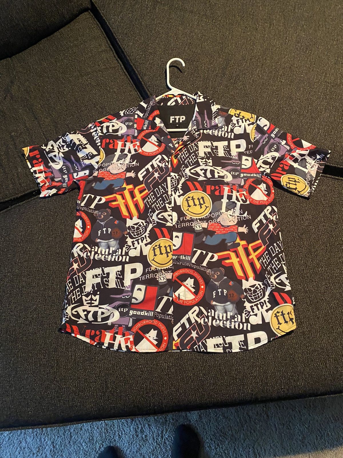 Fuck The Population FTP Button Up Logo Size US M / EU 48-50 / 2 - 1 Thumbnail